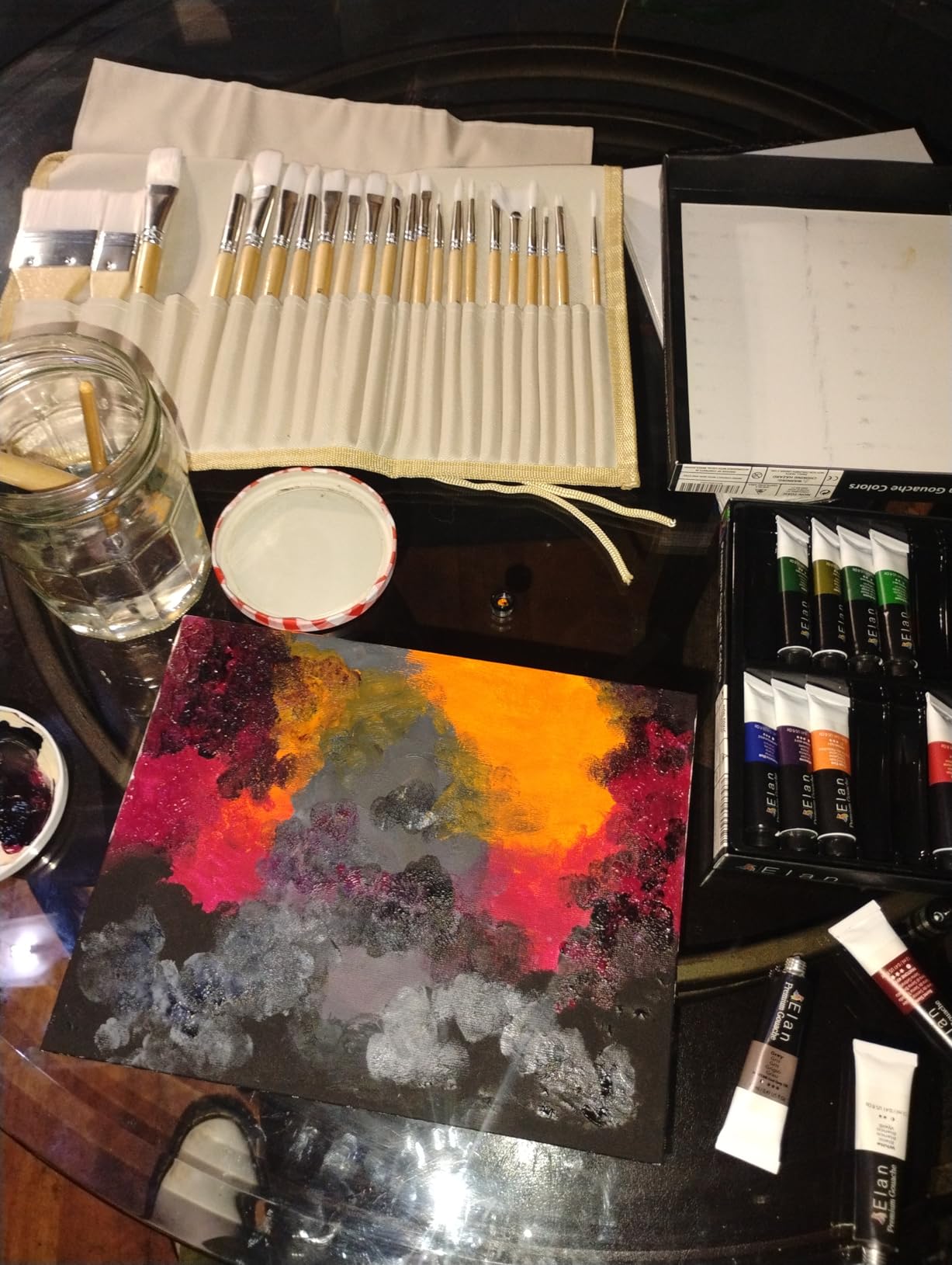 Paint Brushes Set of 24 Pieces Wooden Handles Brushes with Canvas Brush Case, Professional for Oil, Acrylic and Watercolor Painting customer photo 1