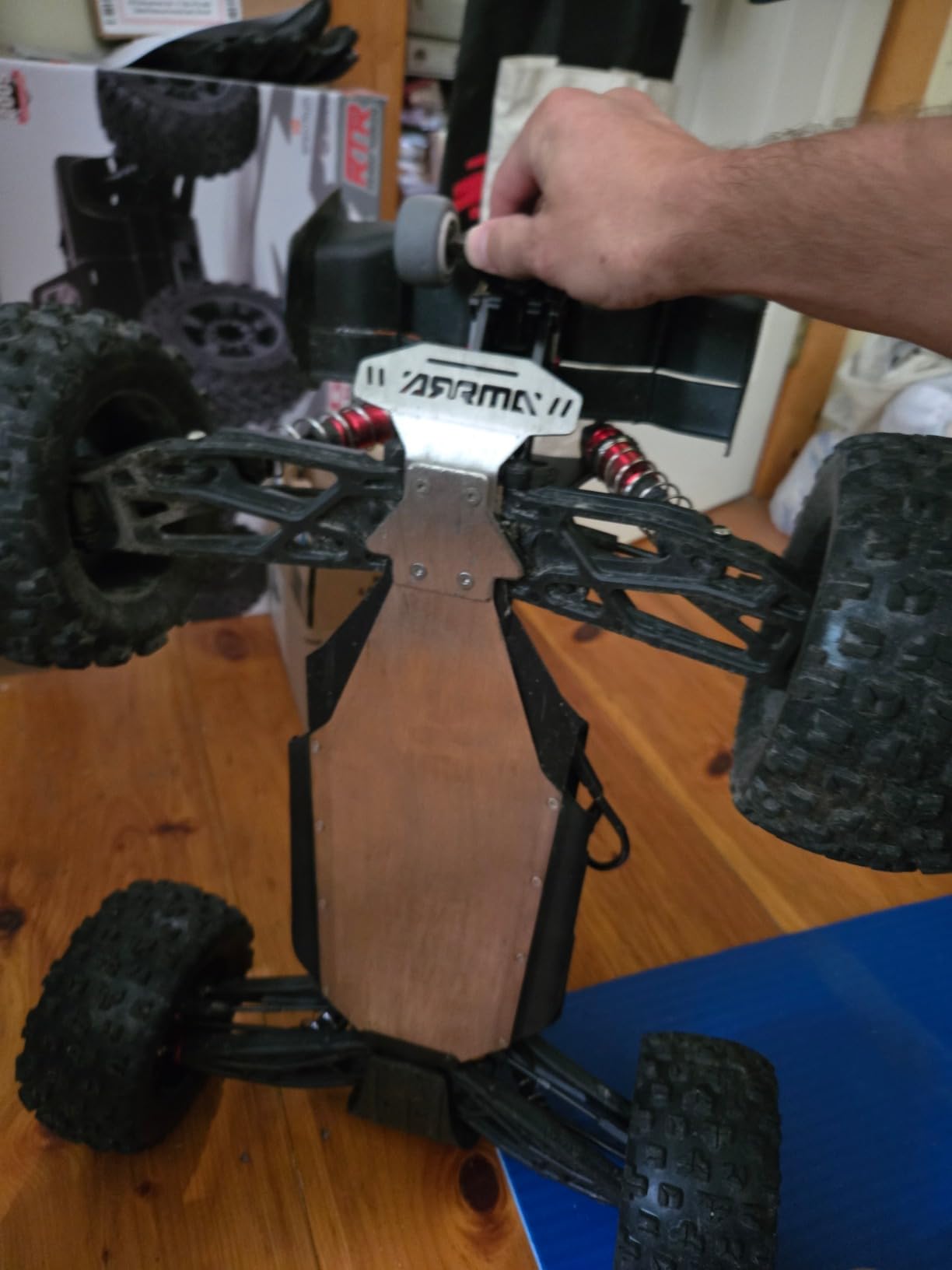 Stainless Steel Chassis Protector Guard Armor Rear Skid Plate Set fits 1/8 KRATON EXB customer photo 1