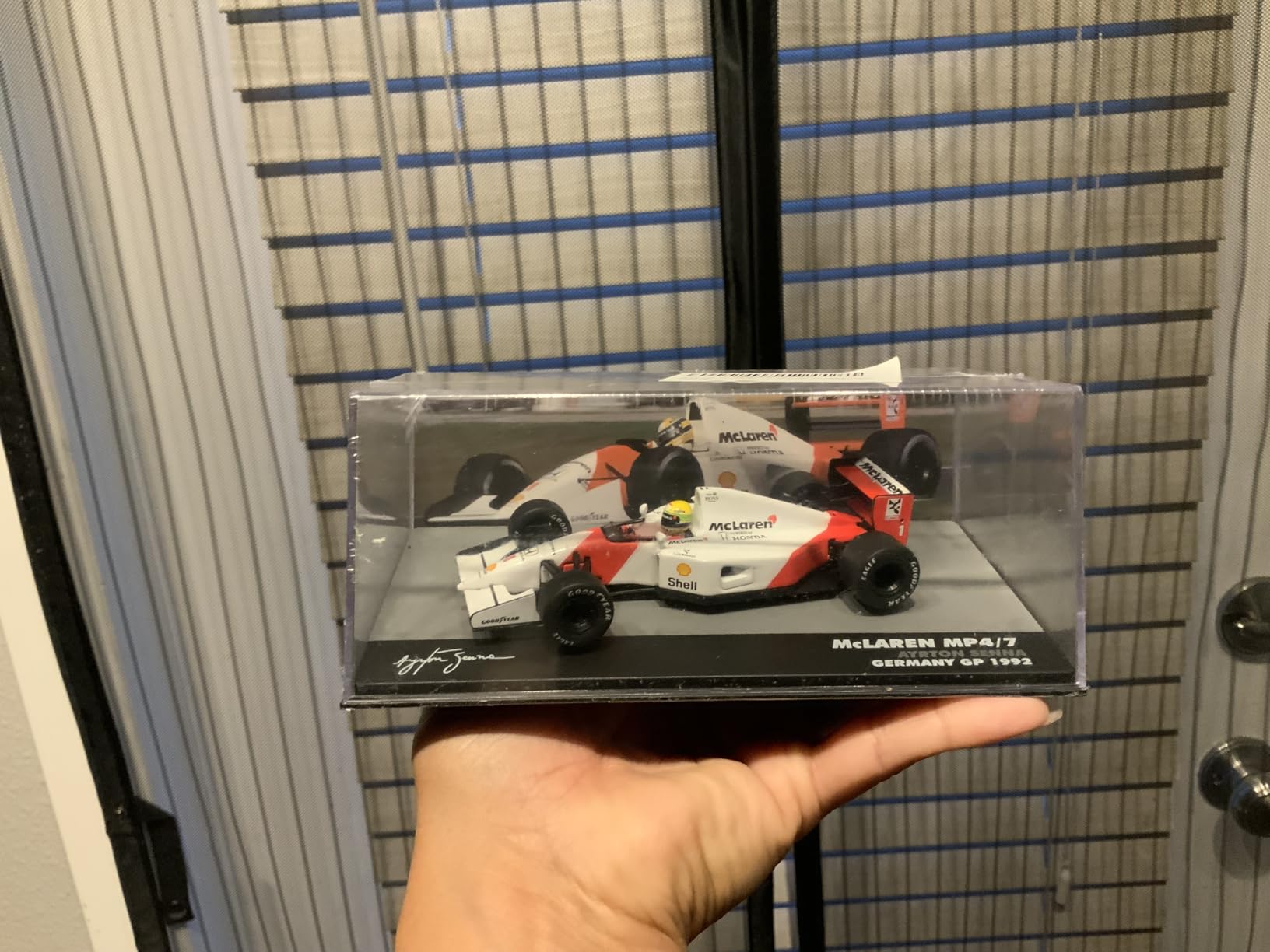 OPO 10 - Formula 1 car 1/43 Compatible with McLaren MP4/7#1 Ayrton Senna Germany GP F1 1992 customer photo 1
