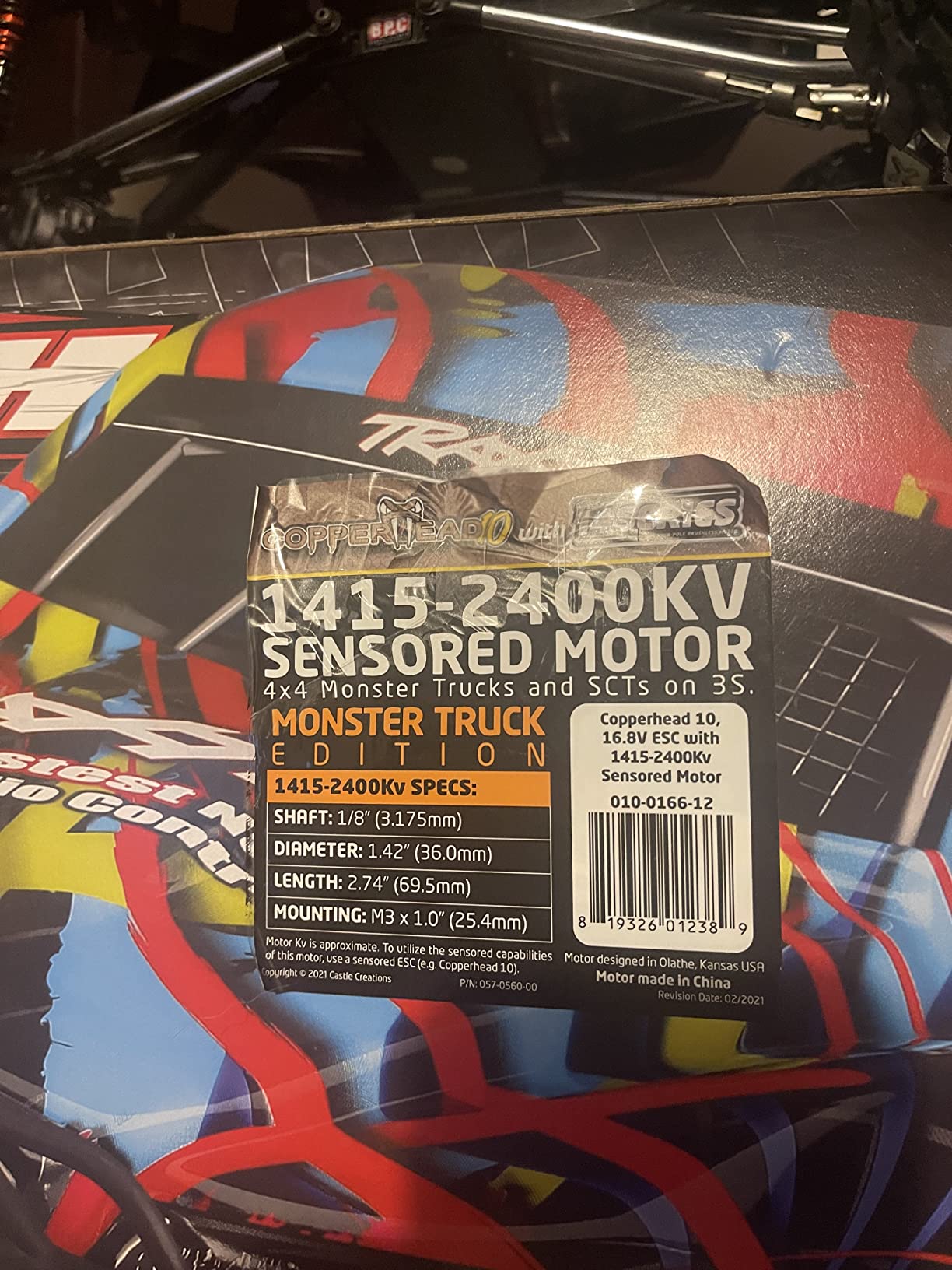 Castle Creations 1/10 Copperhead 1415-2400Kv Sensored Brushless ESC/Motor Combo, CSE10016612 customer photo 1