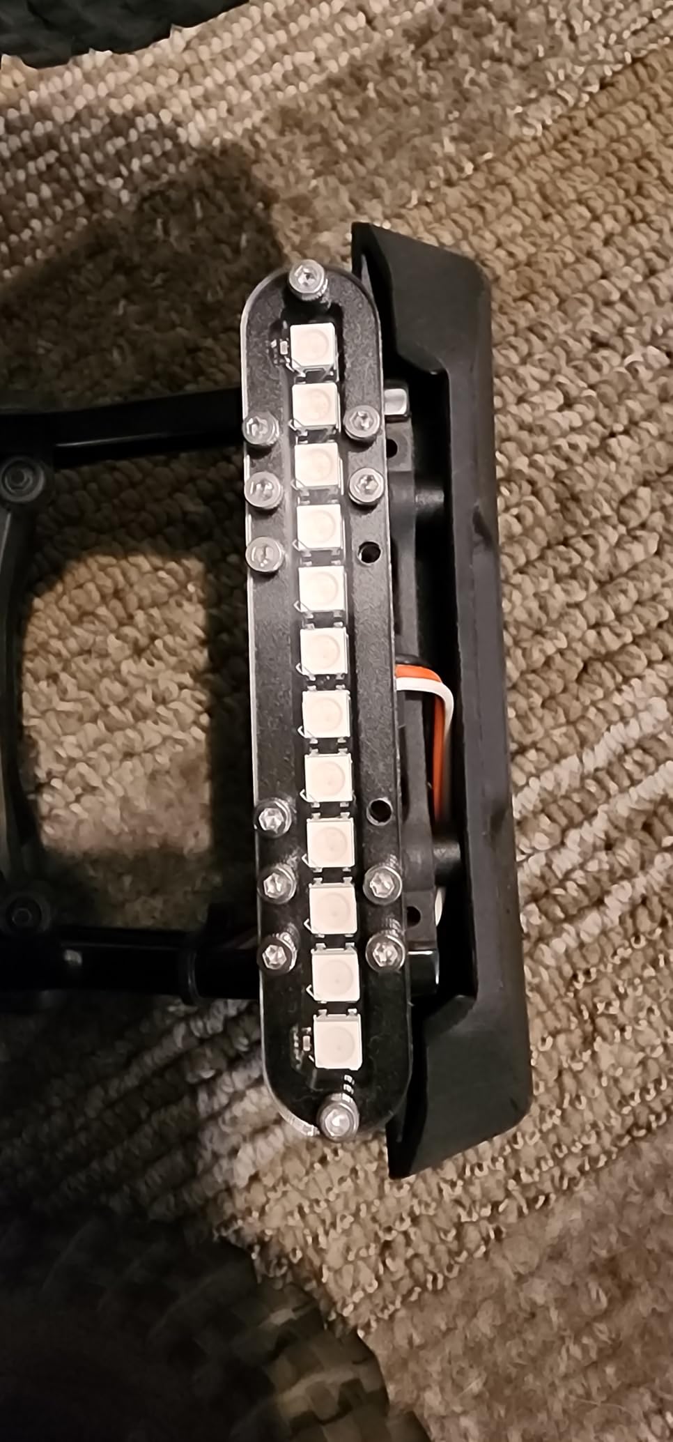 RC LED Light Bar Roof Lamp Headlight Tail Light Kit Bumper Light Compatible with Traxxas RC Car Truck Crawler Tamiya Losi HPI Rustler Axial Police Lights (100mm 2 Bar) customer photo 1