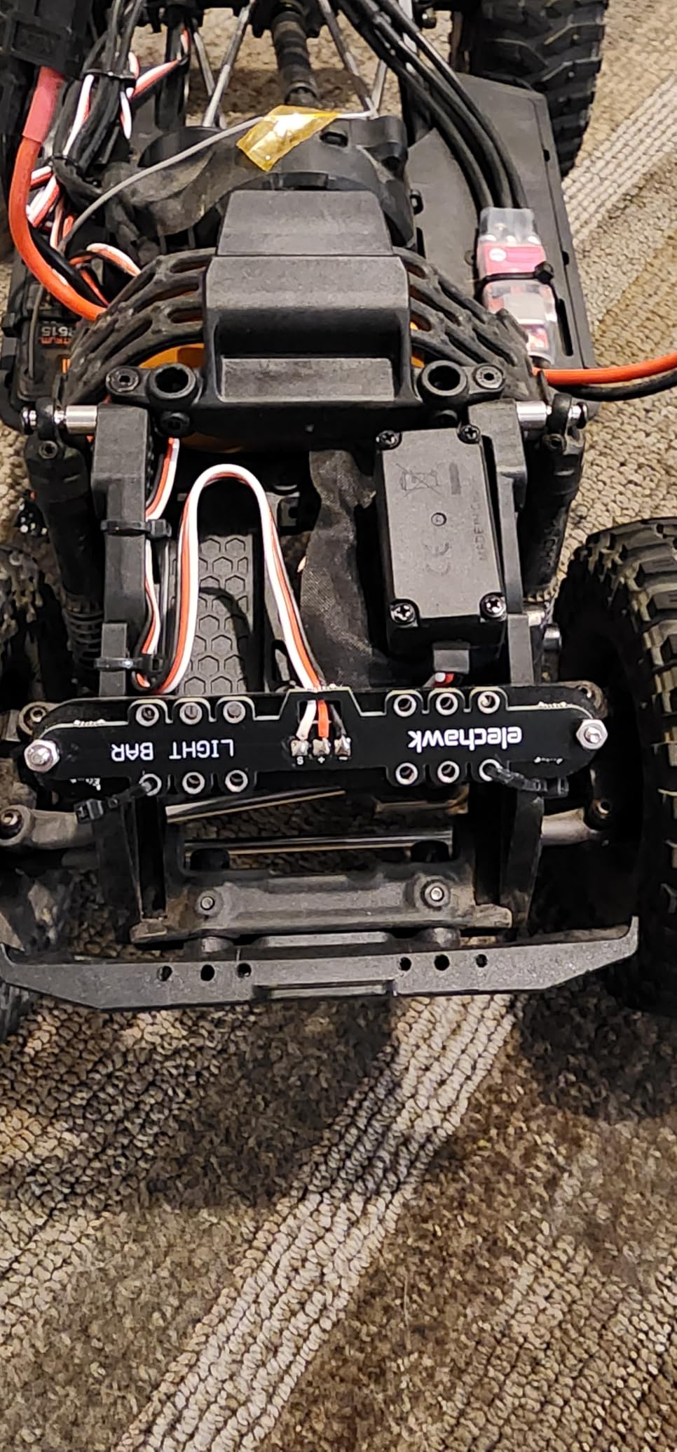 RC LED Light Bar Roof Lamp Headlight Tail Light Kit Bumper Light Compatible with Traxxas RC Car Truck Crawler Tamiya Losi HPI Rustler Axial Police Lights (100mm 2 Bar) customer photo 2