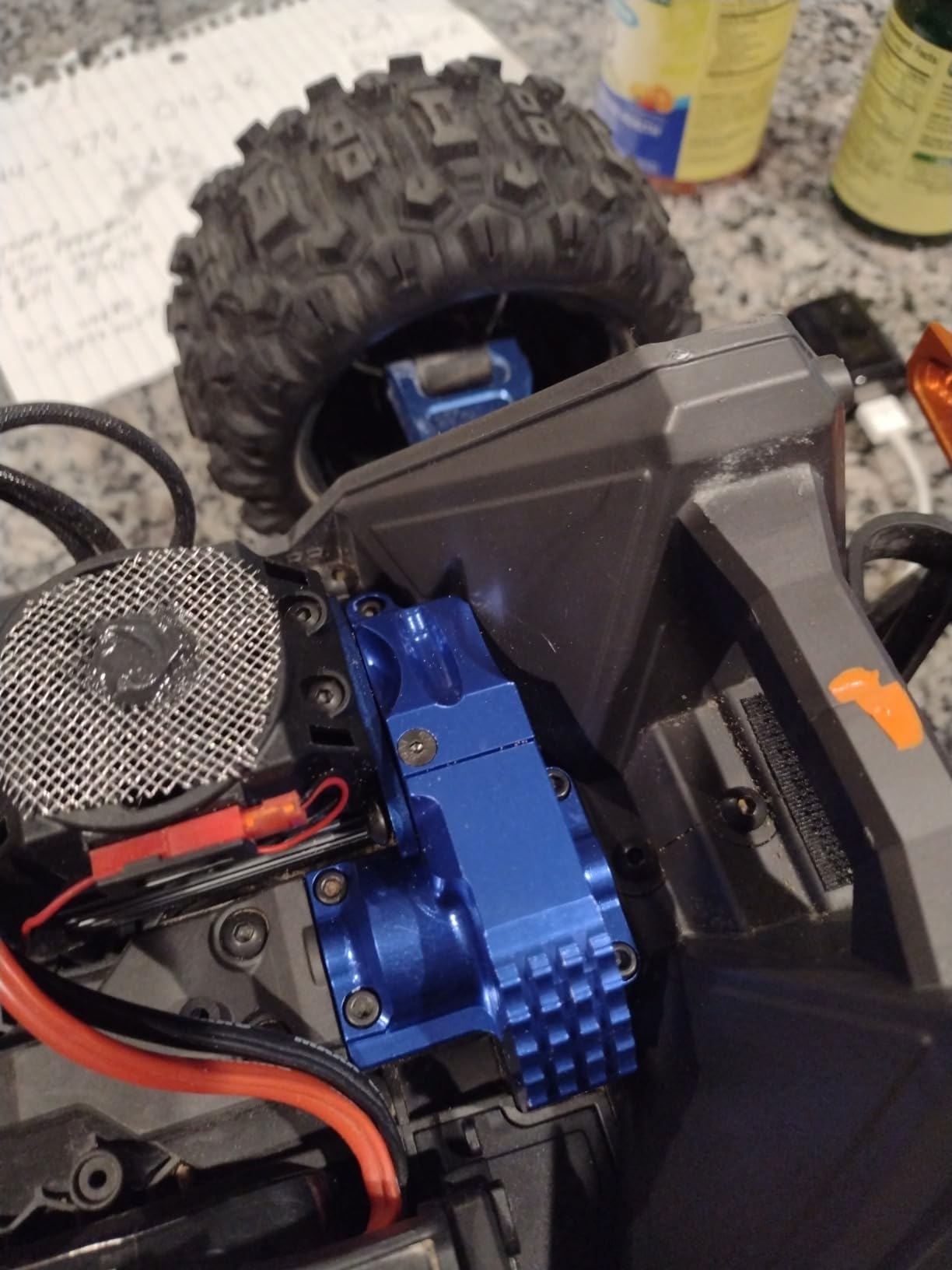 Aluminum Main Gear Cover Blue for Traxxas 1/10 MAXX Maxx Slash 8987 customer photo 2