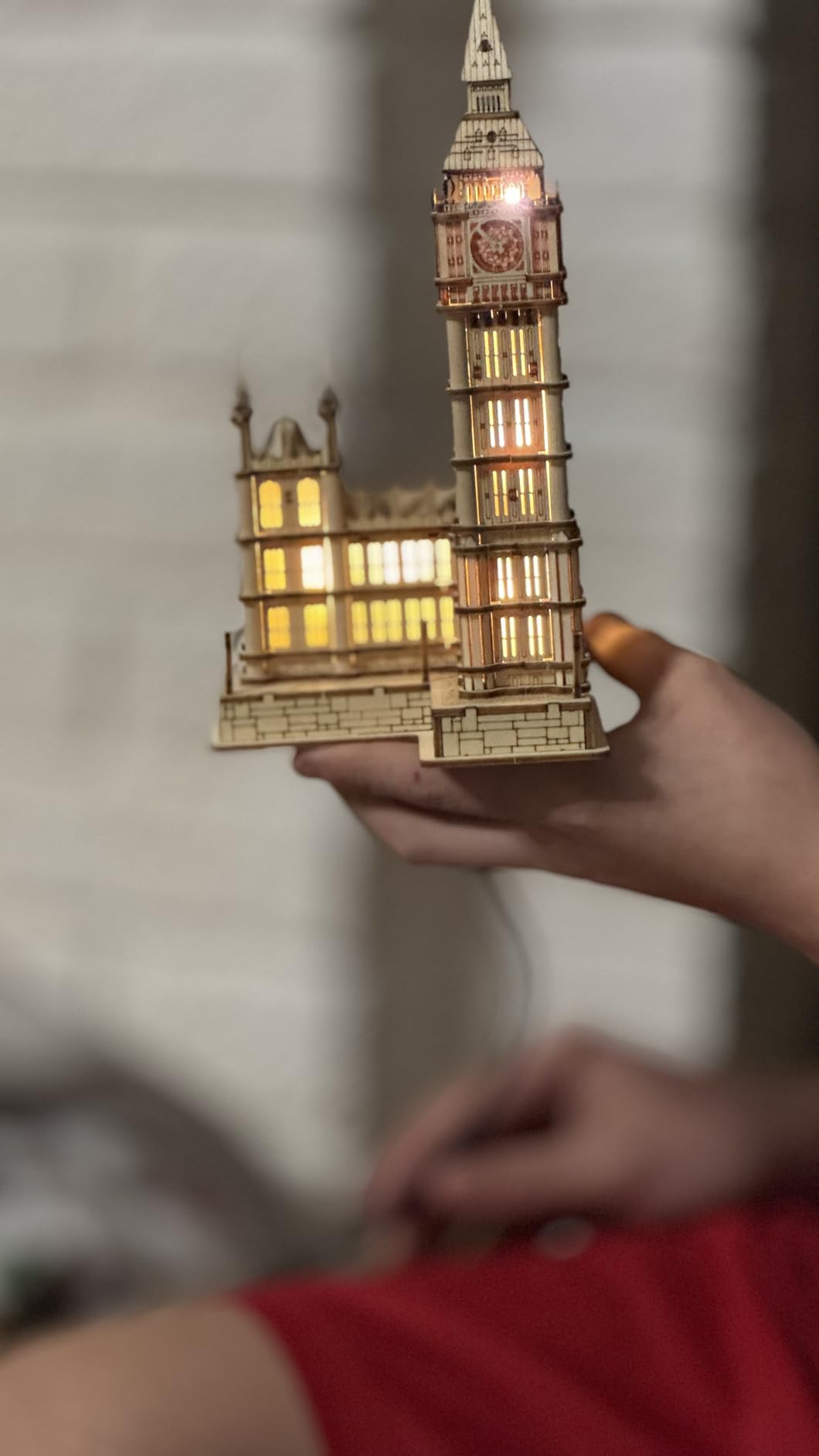 ROBOTIME 3D Puzzle for Adults Wooden Craft Kits for Teens DIY Construction Model Kit with LED Light to Build Educational Big Ben Set Toys Birthday Gifts customer photo 2