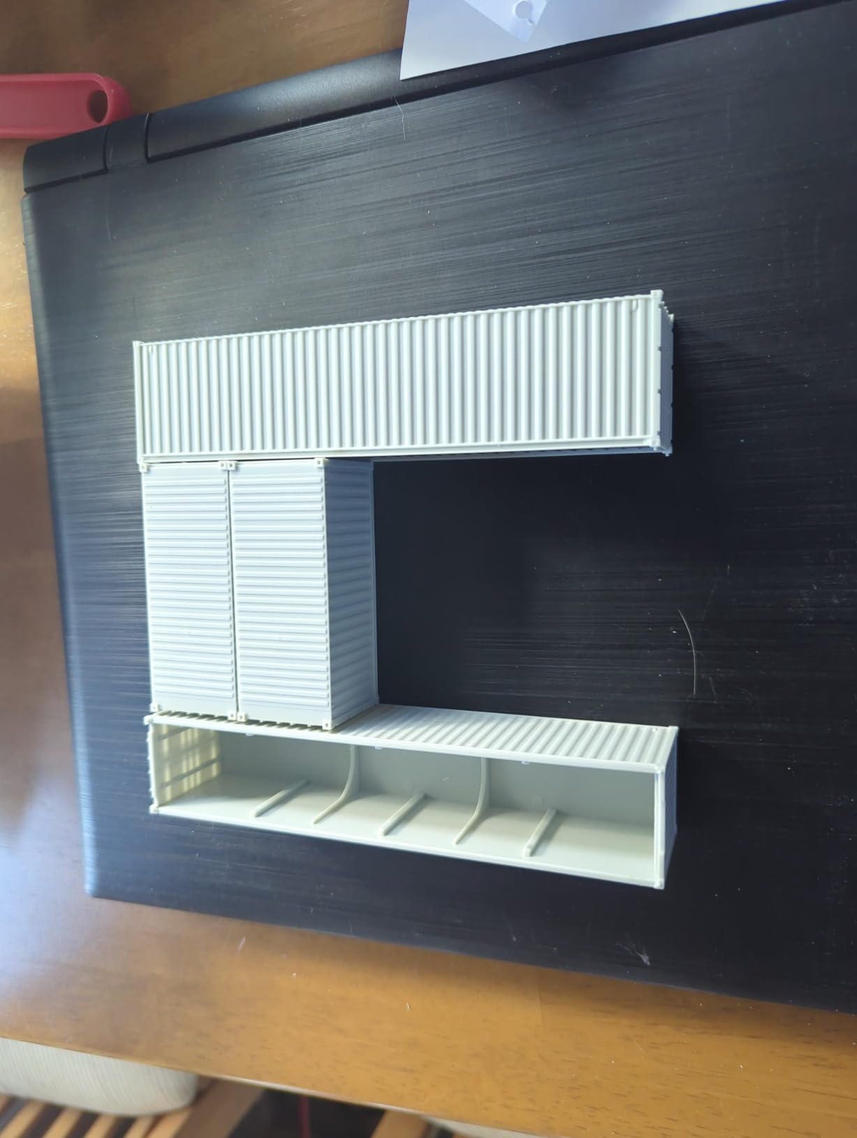 Evemodel C8740JJ 9pcs HO Scale 1:87 Shipping Container Blank Uncolored Cargo Box (40ft (9pcs)) customer photo 1