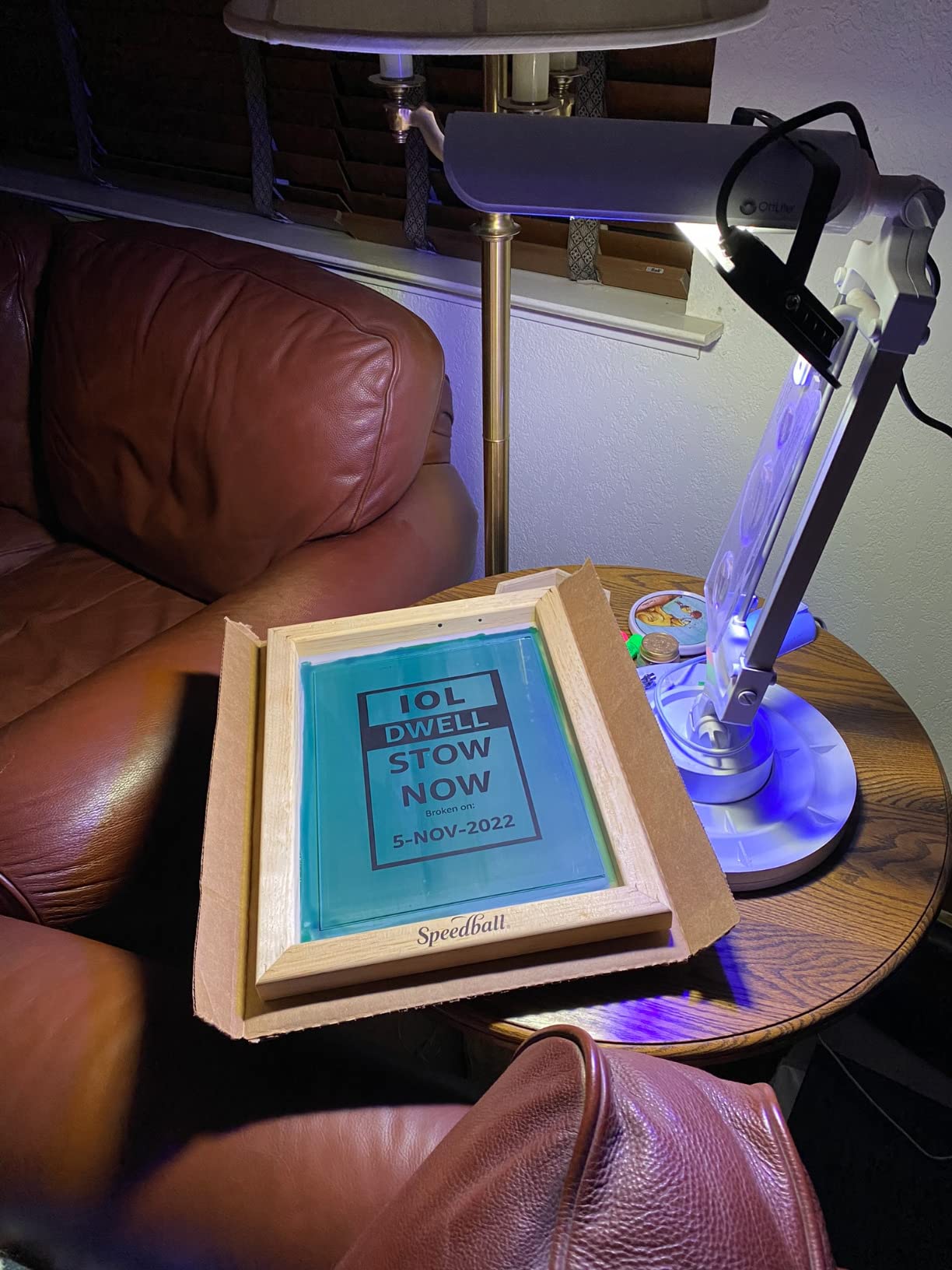 Speedball 30W LED UV Exposure Lamp - Professional Screen Printing Light with 180° Swivel Mount - 395-400nm UV-A for Photo Emulsion customer photo 2