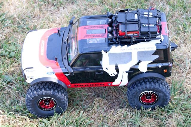 GLOBACT 10PCS RC Crawler Accessories Roof Simulation Decoration Luggage Net/Fishing Box/Oil Drum/Shovel/Antennas/Recovery Board for Traxxas Trx4 Trx6 Axial SCX10 Redcat GEN 7 8 Rc4wd (Black) customer photo 1