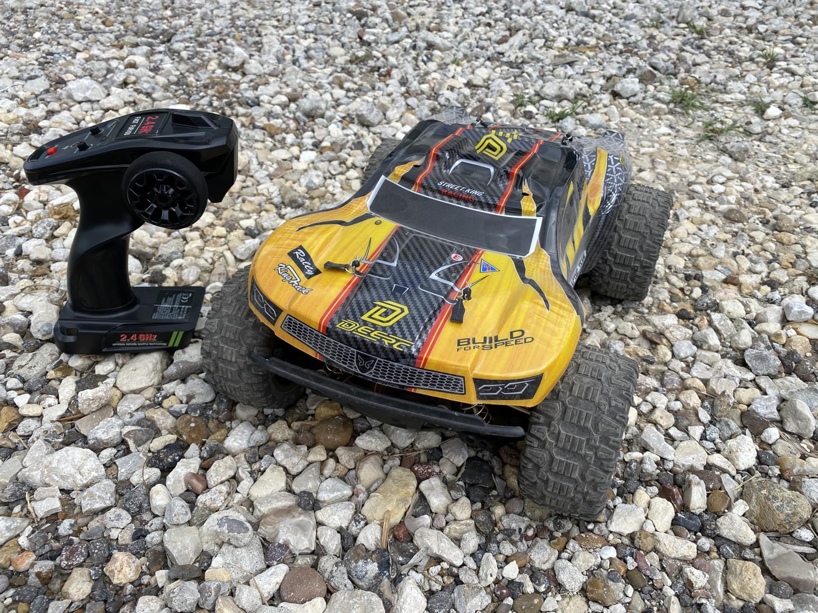 DEERC 9201E 1:10 Large Remote Control Truck with Lights, Fast Short Course RC Car, 48 km/h 4x4 Off-Road Hobby Grade Toy Monster Crawler Electric Vehicle with 2 Rechargeable Batteries for Adult Kid Boy customer photo 2