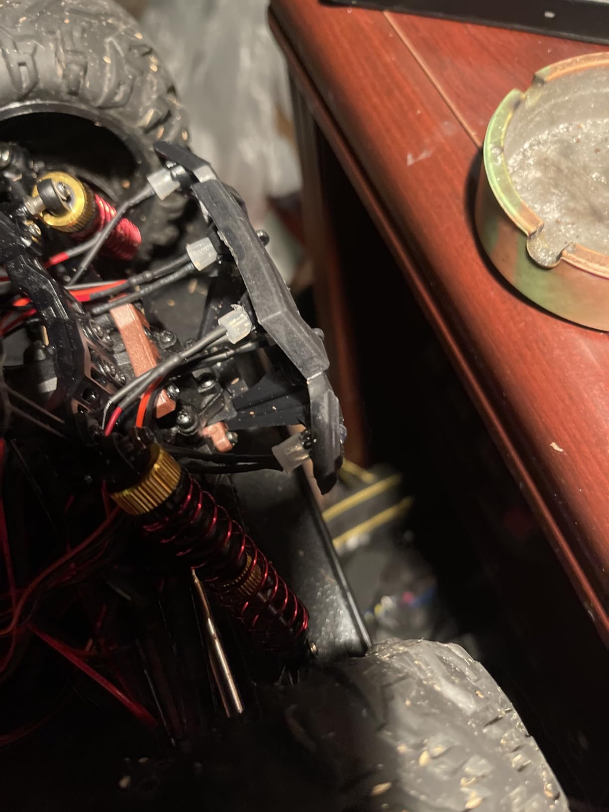 4 LEDs LED Light Headlights Taillight Kit Compatible with 1/8 1/10 Traxxas Arrma Redcat HSP Tamiya Axial SCX10 Losi RC Car Truck Tank Crawler Body Shell, 5mm White & 3mm Red Bulb customer photo 2