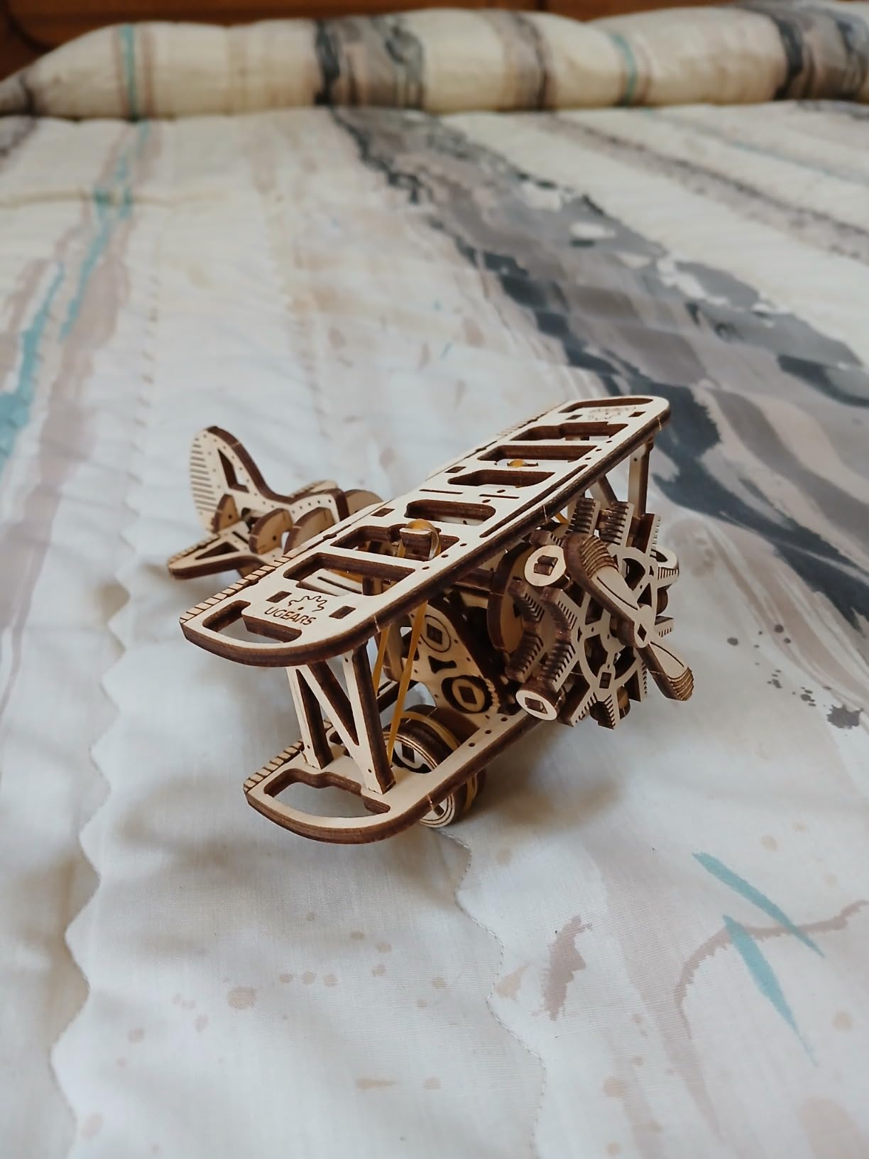 UGEARS Mini Biplane 3D Wooden Puzzles for Adults - Wooden Model Kits for Adults, DIY Craft Kit, Mechanical 3D Puzzle, for Aviation Enthusiasts and Puzzle Lovers customer photo 1