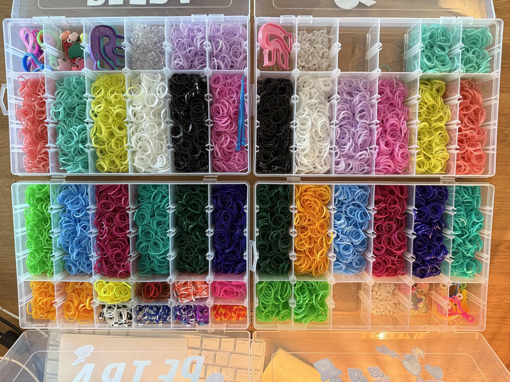 Budreu 4pack 36 Grids Plastic Clear Organizer Box Bead Storage Containers with Adjustable Dividers for Craft Jewelry Fishing Tackles Parts Storage with 4 Sheets Label Stickers customer photo 1