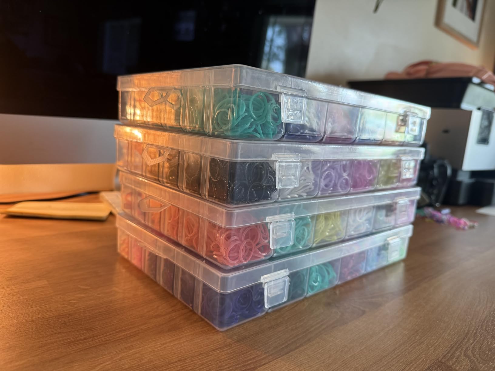 Budreu 4pack 36 Grids Plastic Clear Organizer Box Bead Storage Containers with Adjustable Dividers for Craft Jewelry Fishing Tackles Parts Storage with 4 Sheets Label Stickers customer photo 2