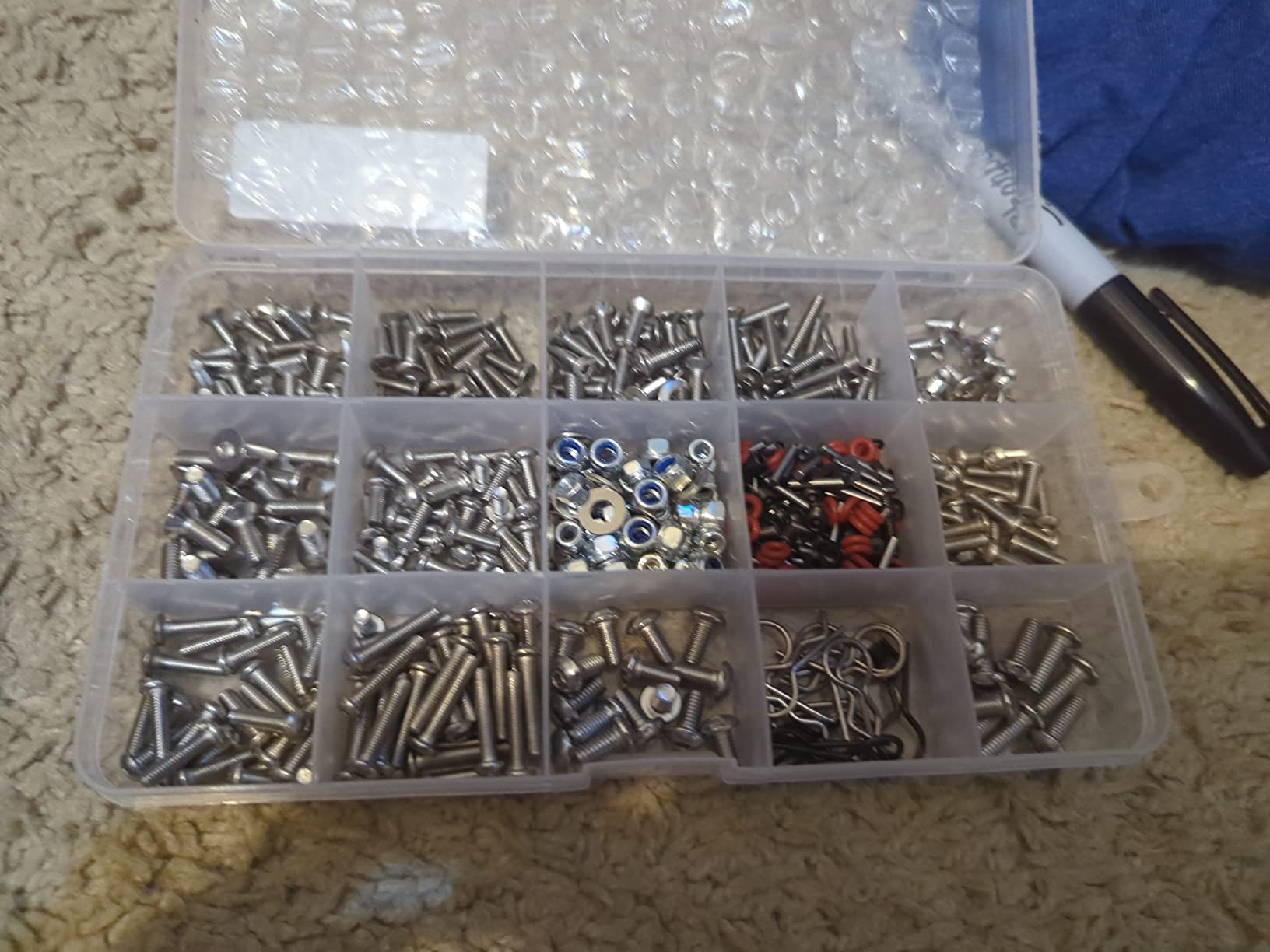 1000pcs Universal RC Screw Kit Screws Assortment Set, Hardware Fasteners for Traxxas Axial Redcat HPI Arrma SCX10 Losi 1/8 1/10 1/12 1/16 Scale RC Cars Trucks Crawler (1000pcs 304 Stainless Steel) customer photo 1