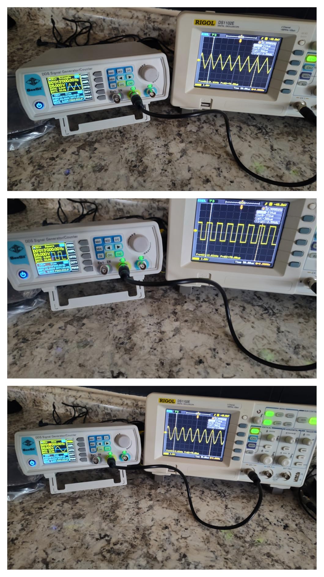 Professional Upgraded 15MHz DDS Signal Generator Counter, Seesii 2.4Inch LCD Display High Precision 200MSa/s Dual-Channel Arbitrary Waveform FG-615 Function Generator Frequency Meter customer photo 1