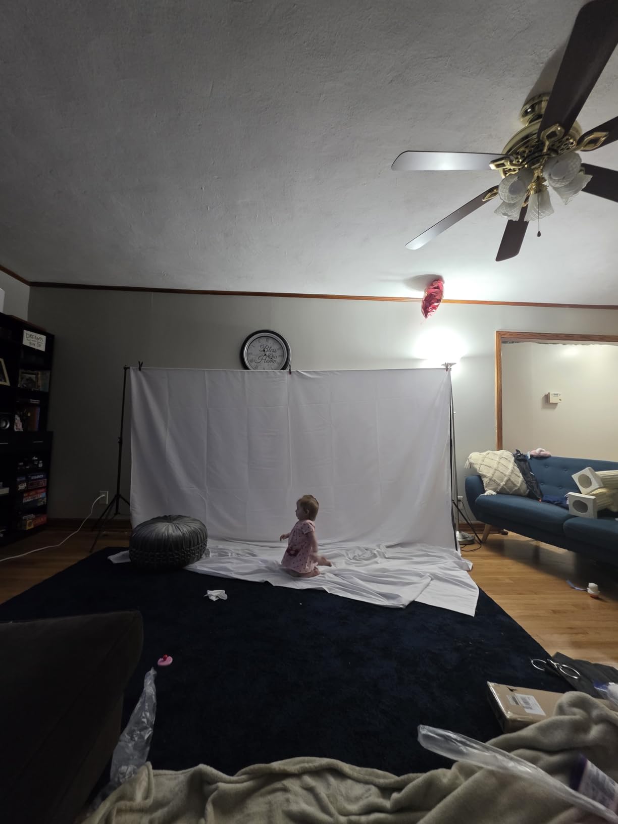 White Backdrop for Photoshoot, 10x20 ft Large Photo Backdrop Curtain for Photography, Seamless Polyester Fabric Background Screen for Party, Video Studio customer photo 1