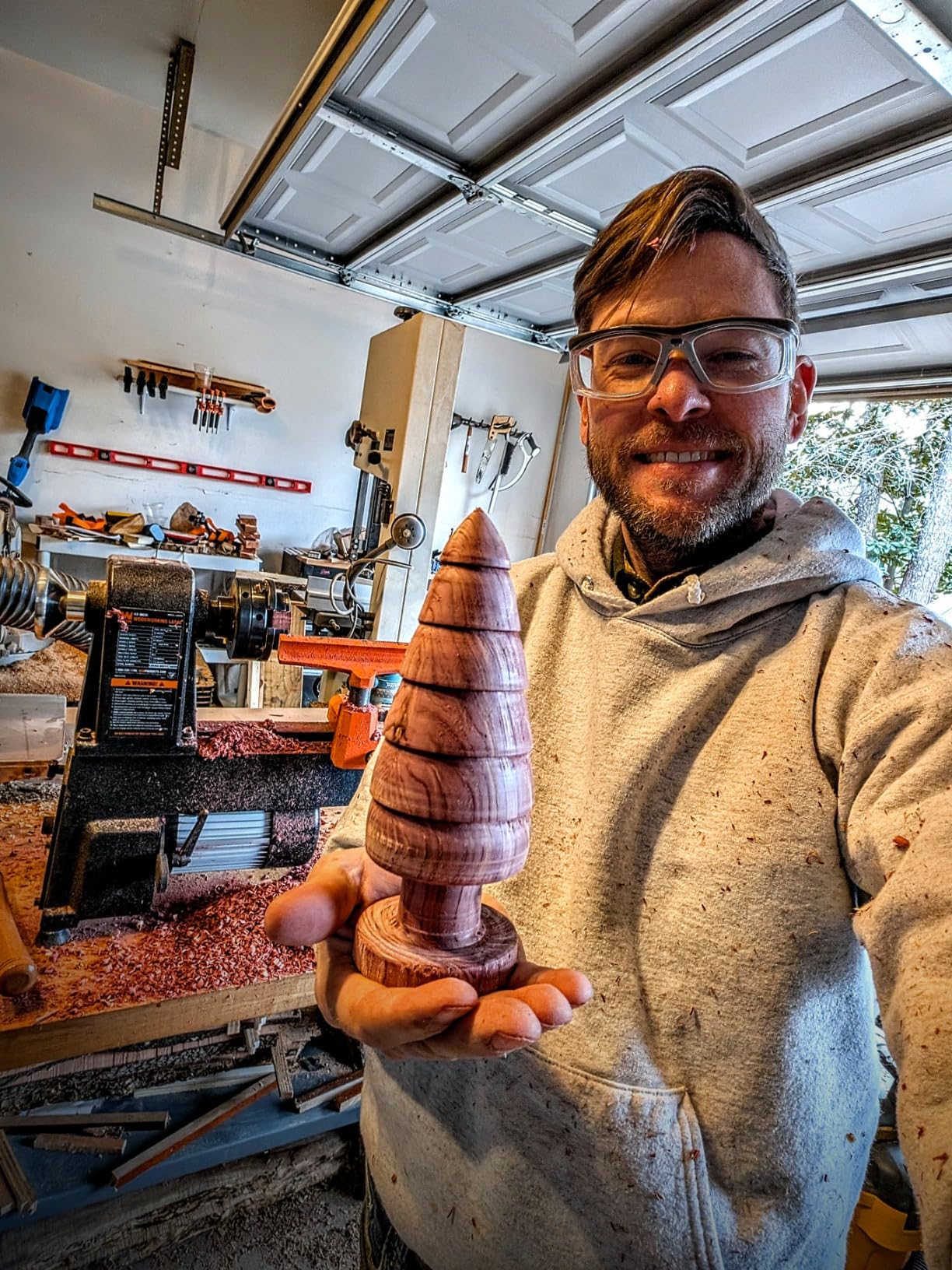 WEN LA3424 4.5-Amp 12-Inch by 18-Inch 5-Speed Benchtop Wood Lathe customer photo 2