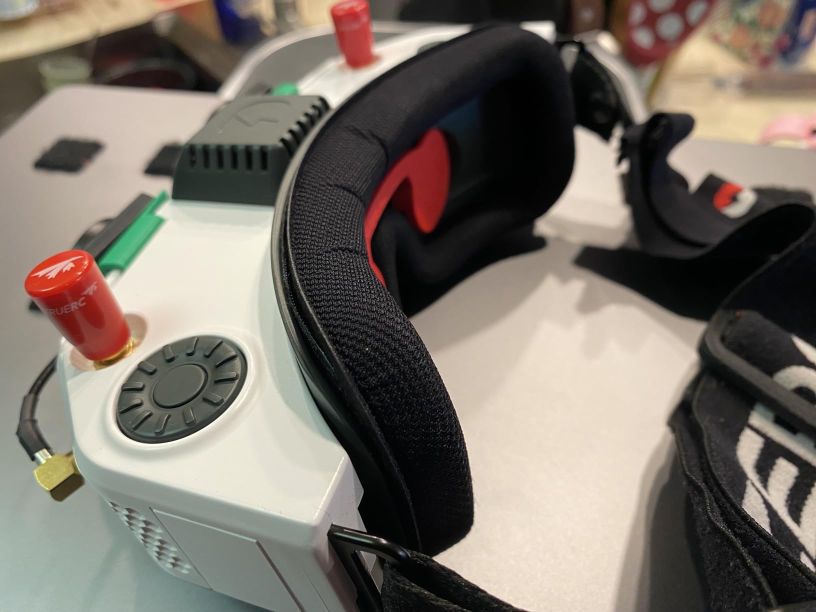 QWinOut Compatible for SKYZONE 04X SKY03 FPV Face Mask Cover RC Drone Flight Glasses Sponge Foam Eye Pad Comfortable (Black) customer photo 1