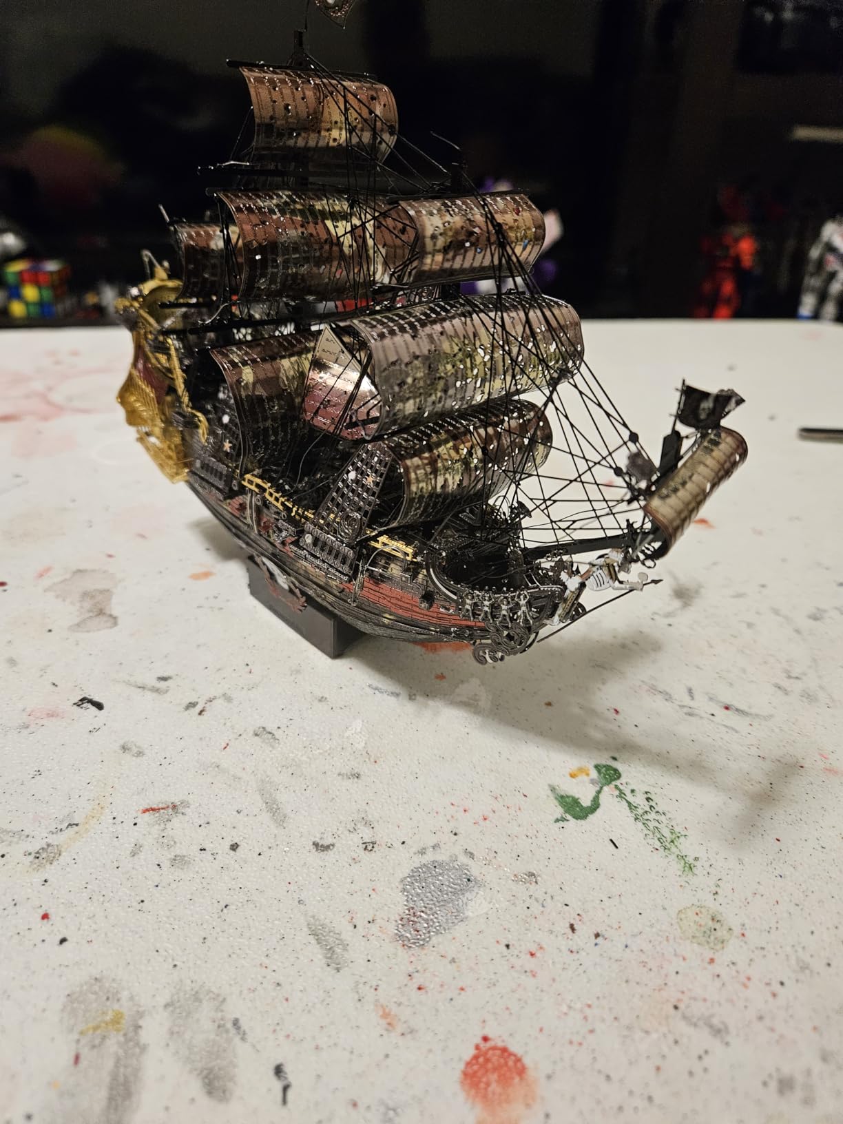 Piececool 3D Metal Puzzles for Adults, The Queen Anne's Revenge Pirate Ship Model Kits, 3D Watercraft Model Building Kit, DIY Craft Kits Difficult 3D Puzzles for Family Time customer photo 1