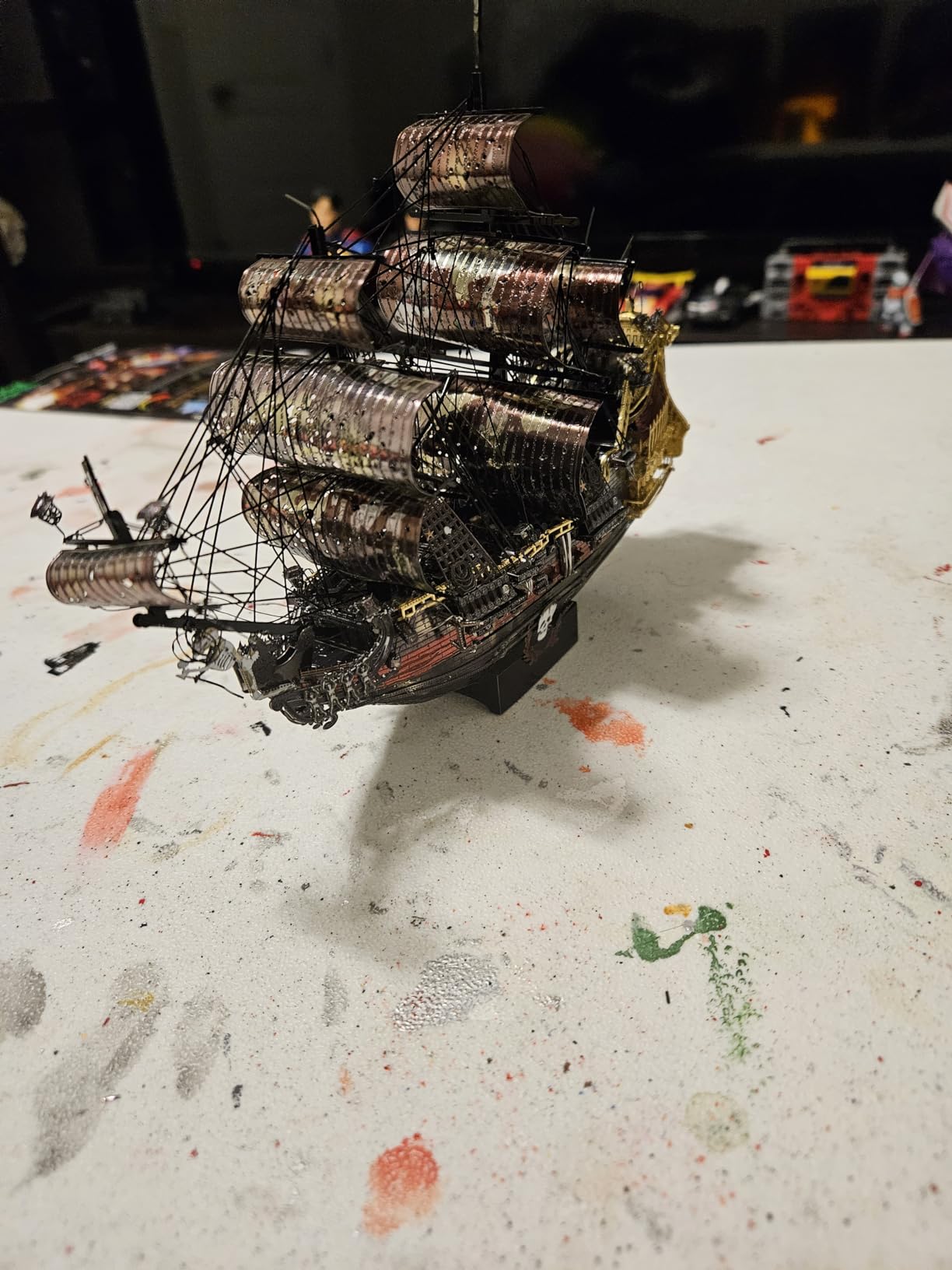 Piececool 3D Metal Puzzles for Adults, The Queen Anne's Revenge Pirate Ship Model Kits, 3D Watercraft Model Building Kit, DIY Craft Kits Difficult 3D Puzzles for Family Time customer photo 2