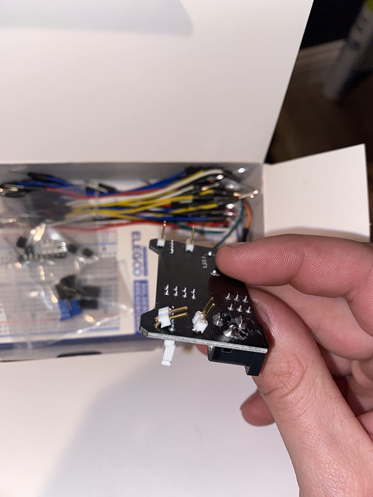 ELEGOO Upgraded Electronics Fun Kit w/Power Supply Module, Jumper Wire, Precision Potentiometer, 830 tie-Points Breadboard Compatible with Arduino, STM32 customer photo 2