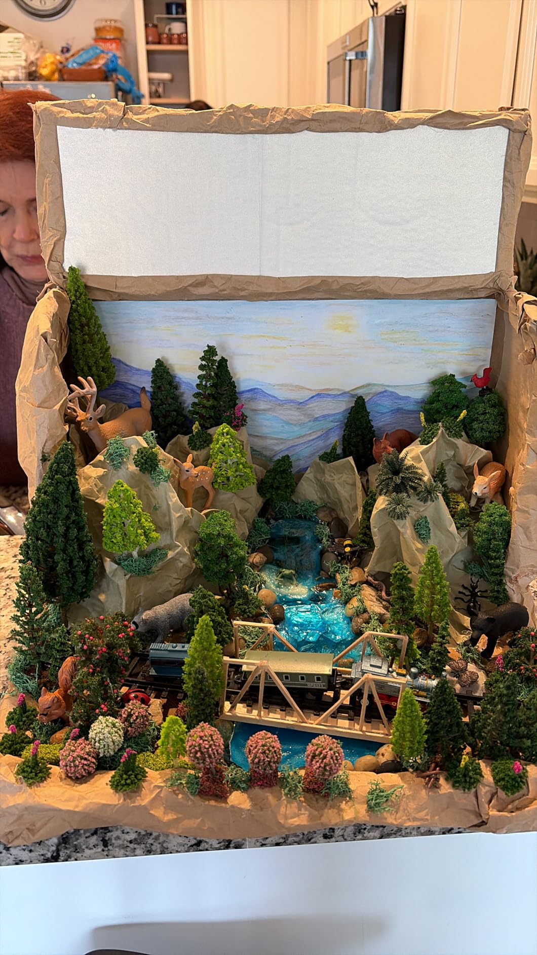 Mixed Model Trees, 70pcs, 1.5-6 inch(4-16 cm), Ho Scale Bushes with Animals Figures, Plastic Trees for Projects, Model Train Scenery customer photo 2