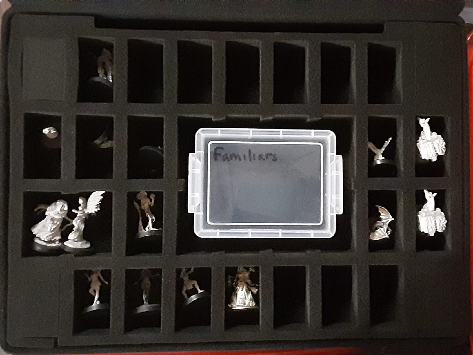Hard EVA Minature Figure Box - 36 Slot Figurine Carrying Case,Pre-grooved Foam Layer Compatible with DND & All Small Based Miniatures (Case Only) customer photo 1