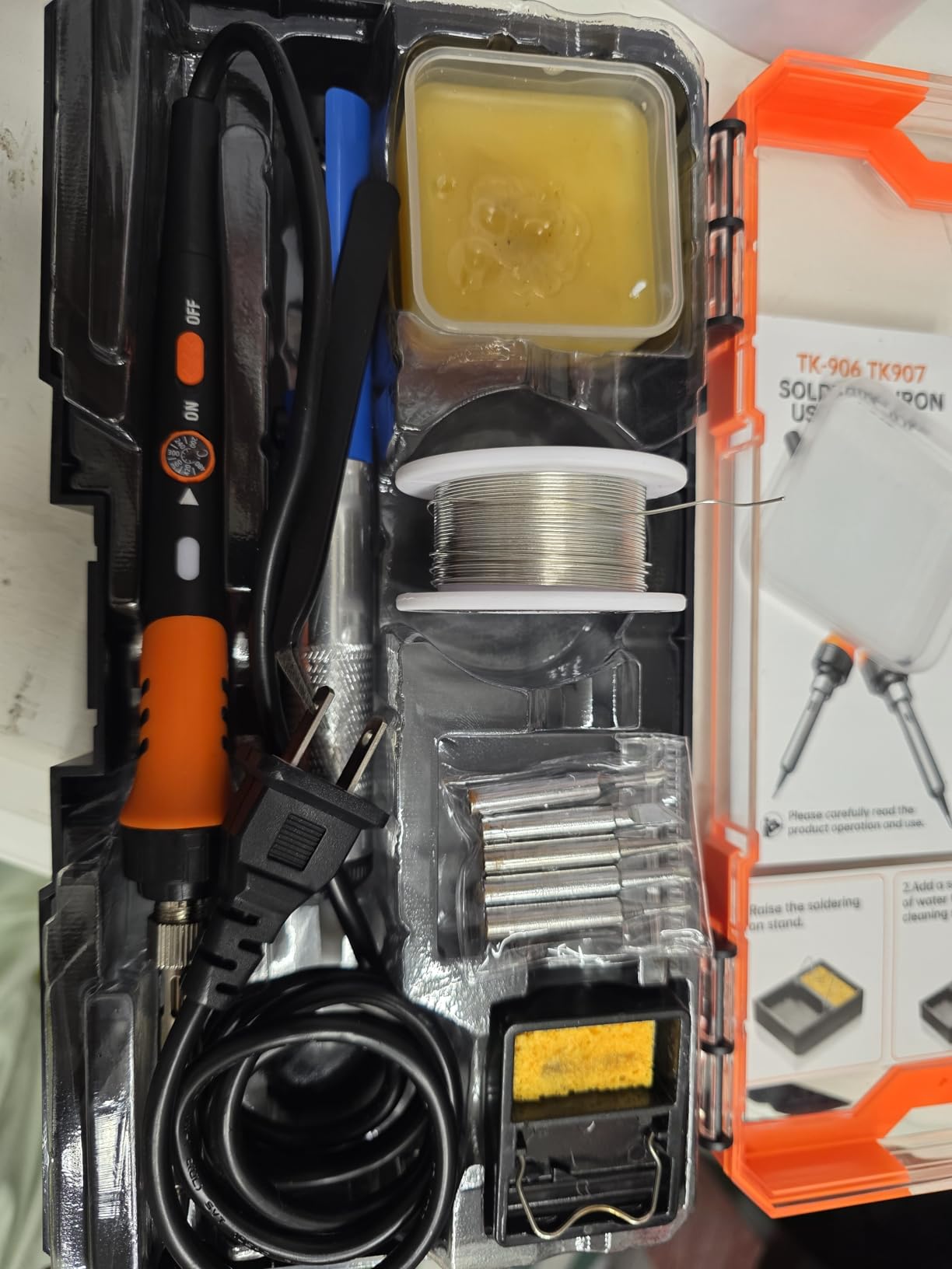 Soldering Iron Premium Kit, 60W Soldering Gun with Ceramic Heater, 12-in-1 Soldering Tool, Adjustable Temperature 200 to 450C, Includes Soldering Iron Tip, Solder Wire, Pump and Paste customer photo 1