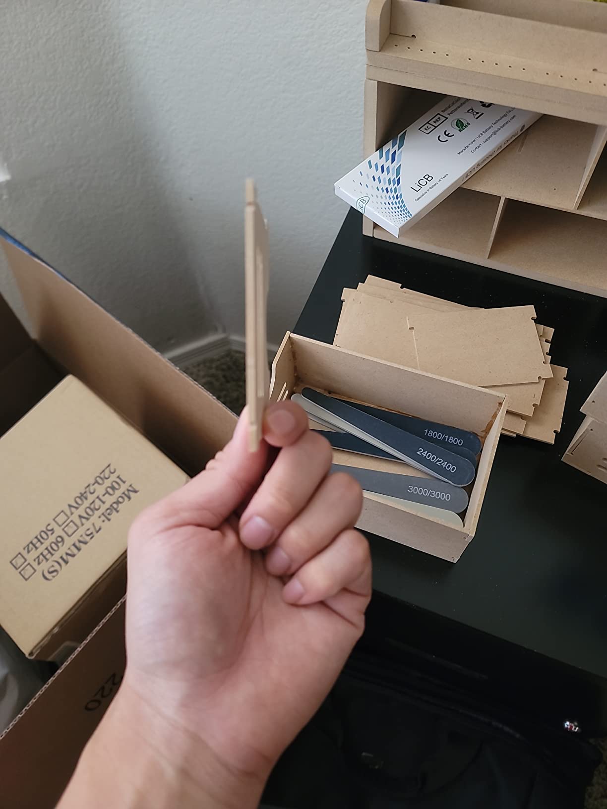 Plastic Model Kit Tool Storage Rack, Drawer Hobby Modeling Tool and Parts Storage, Wooden Paint Organizer with MDF Material, Craft Supplies Storage for Tamiya Gundam Tools customer photo 2