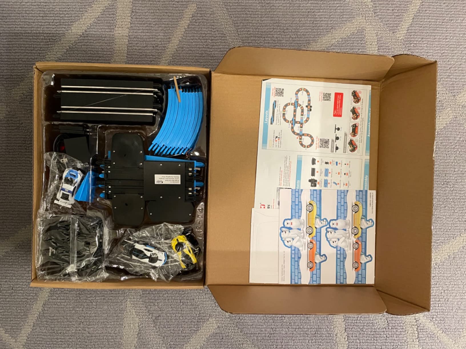 AGM MASTECH High Speed Series Dual Track Set, 8.4m Electric Track with 4 Vehicles Official Licensed Slot Car Racing, Comes with 2 Hand Controls and Track Parts and a Lap Counter customer photo 1