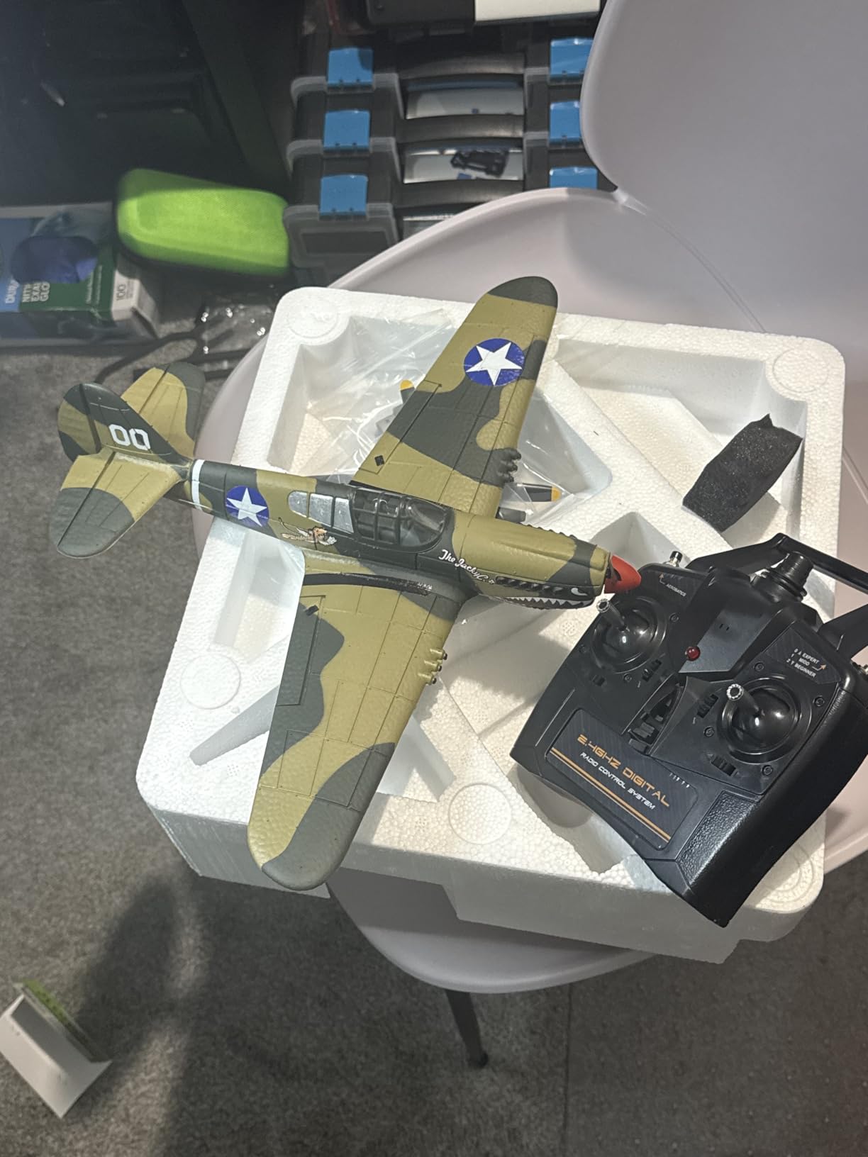 LEAMBE RC Plane 4 Channel Remote Control Airplane - Ready to Fly P-40 Warhawk RC Airplane for Beginners Adult with Xpilot Stabilization System & One Key Aerobatic customer photo 1