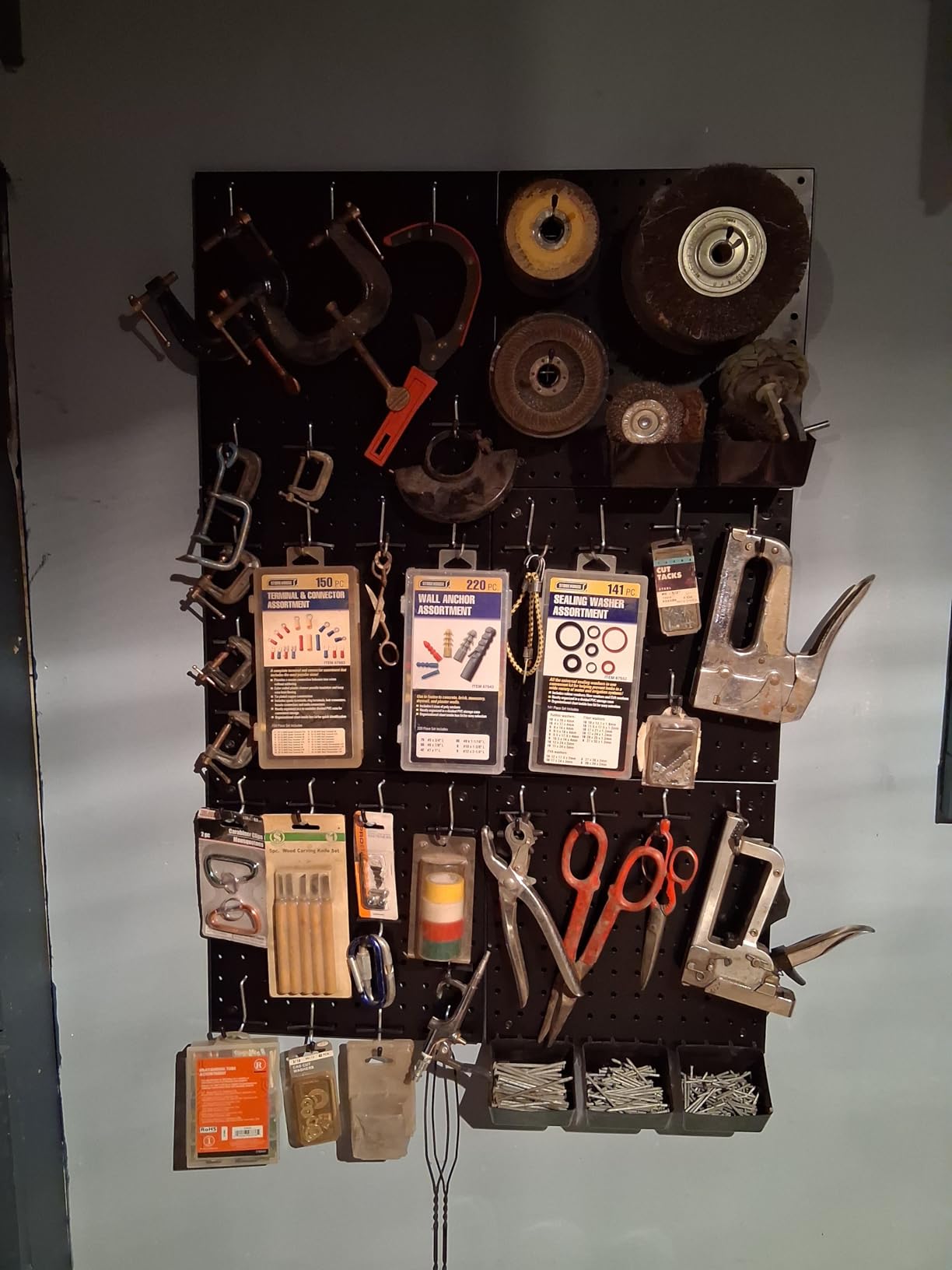 INCLY 278PCS Pegboard Accessories Organizer Kit, Peg Board Hooks Assortment with Bins for Organizing Various Tools, Fit 1/8 or 1/4 inch Pegboard for Hanging Storage, Garage Wall Attachments customer photo 2