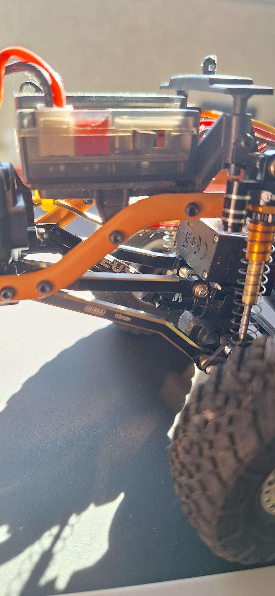 INJORA Brass High Clearance Front 4 Links Set 37g Heavy Brass Links for SCX24 C10 JLU Bronco Base Camp 4Runner Axial 1/24 RC Crawler Car(Brass) customer photo 2