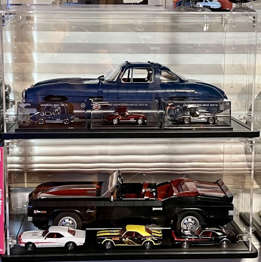 Acrylic Display Case for Lego Model Cars - Interior 24 x12 x 8 inches, 3MM Thick, Solid Wooden Base Fit for 42143 42115 42083 42096 42056 76139, Dustproof Clear Display Box Showcase customer photo 1