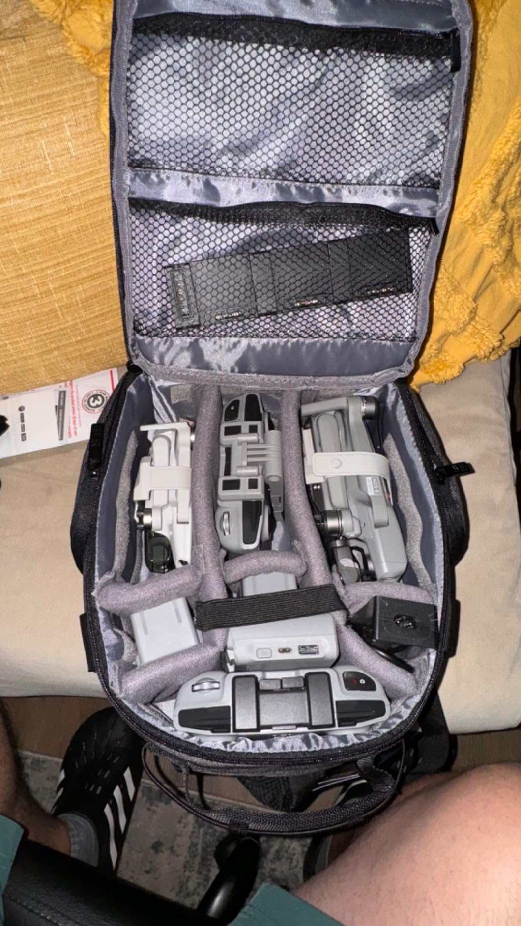 USA Gear Compact Drone Backpack - RC Quadcopter Drone Case Fits DJI Mini 4K, DJI Mini 3, AVIALOGIC, Controller & more Compact Quadcopters - Customizable Interior, Weather Resistant Exterior (Black) customer photo 1