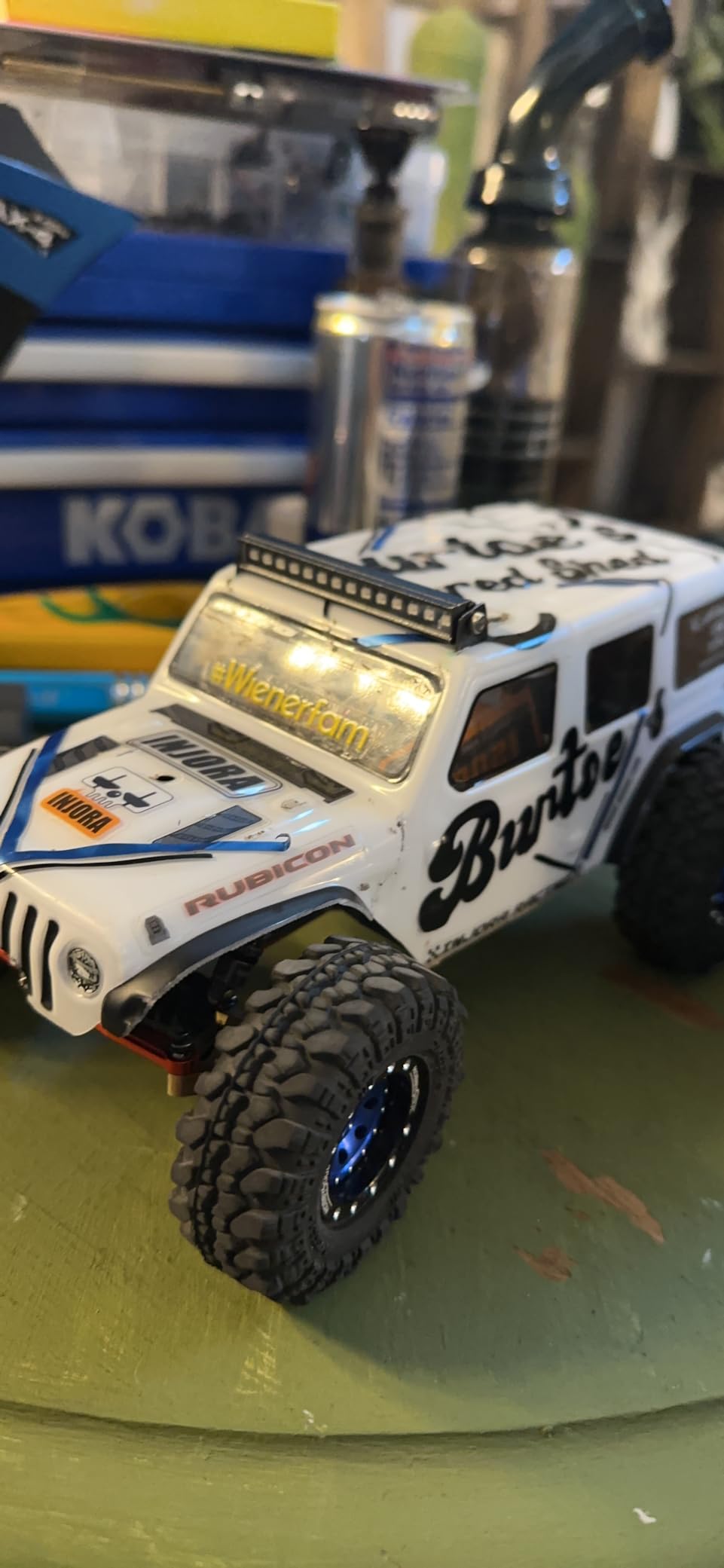 ShareGoo RC LED Light Bar Multi-Mode Roof Lamp Compatible with Axial SCX24 Bronco C10 JLU Gladiator Deadbolt 1/24 RC Crawler (12Leds) customer photo 1
