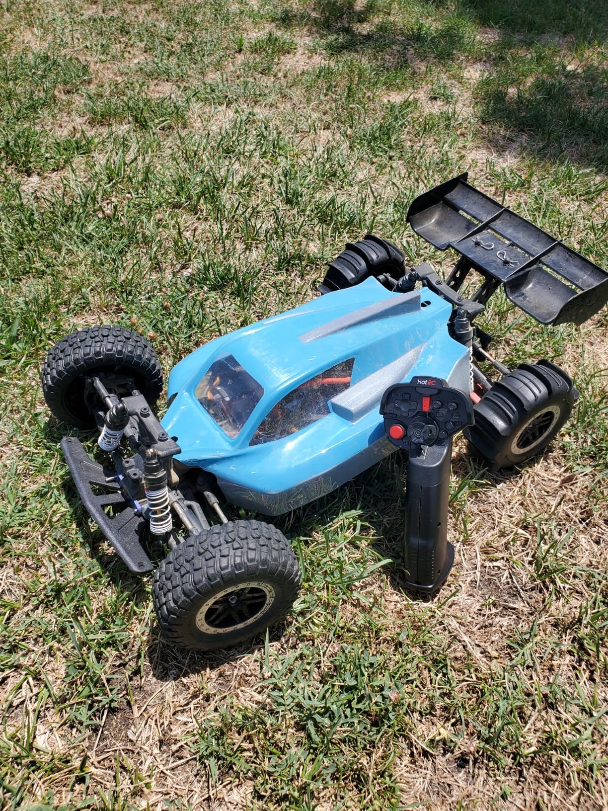 HOTRC DS-4A 2.4G 4 Channel Single Hand RC Radio Transmitter with 4CH Receiver for RC Car Boat Drone Airplane (W/ 1 RX) customer photo 1