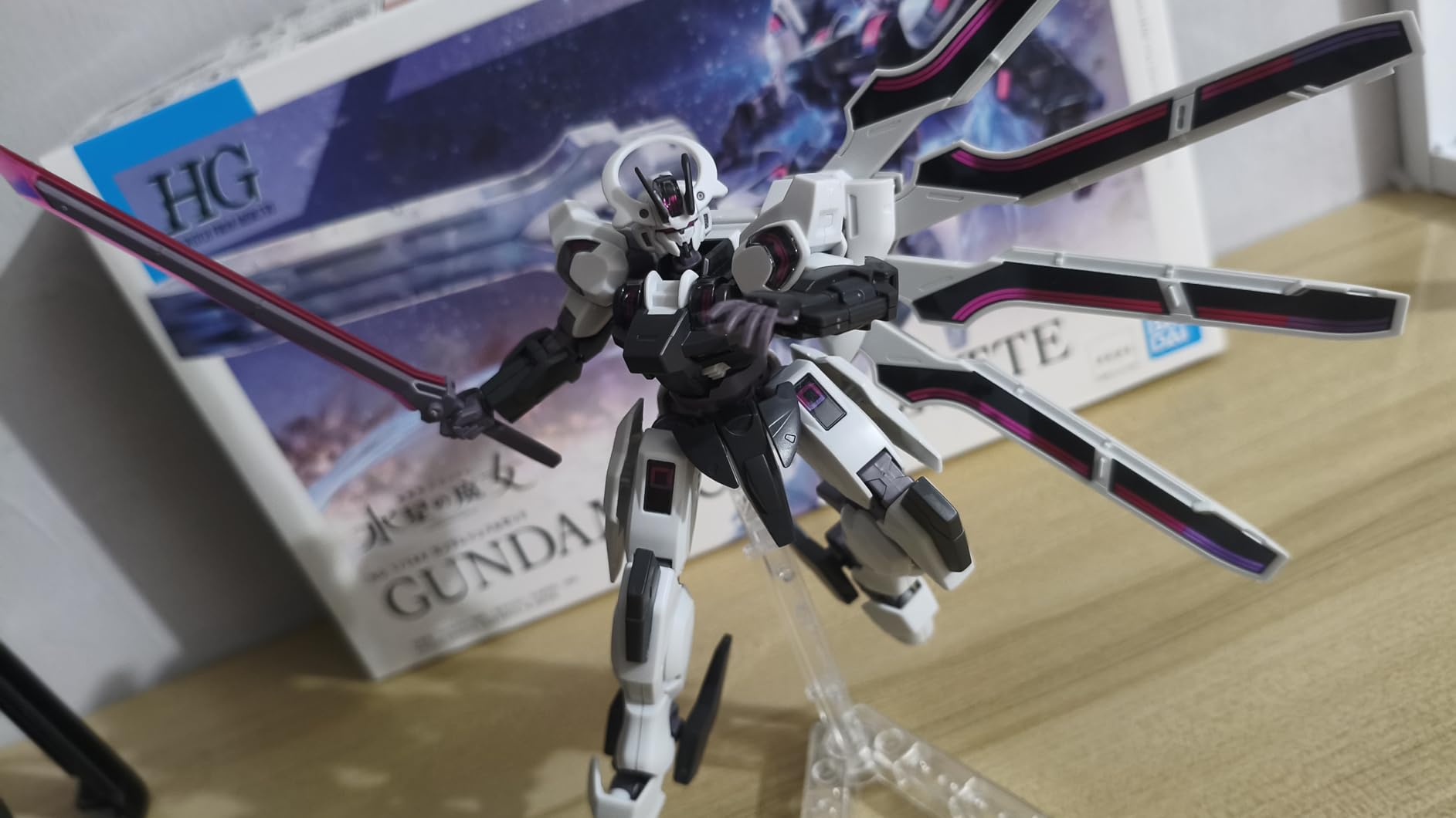 BANDAI NAMCO Entertainment Gundam The Witch from Mercury - HG 1/144 Gundam Schwarzette - Model Kit customer photo 1