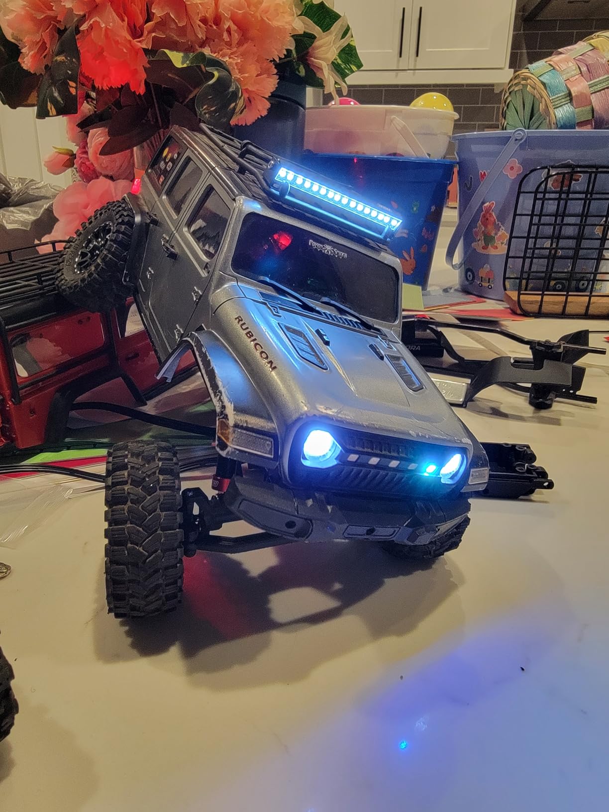 INJORA Roof Light Bar -16LED Lamp kit Spotlight Headlights for TRX4M Defender 1/18 RC Crawler Upgrade customer photo 2