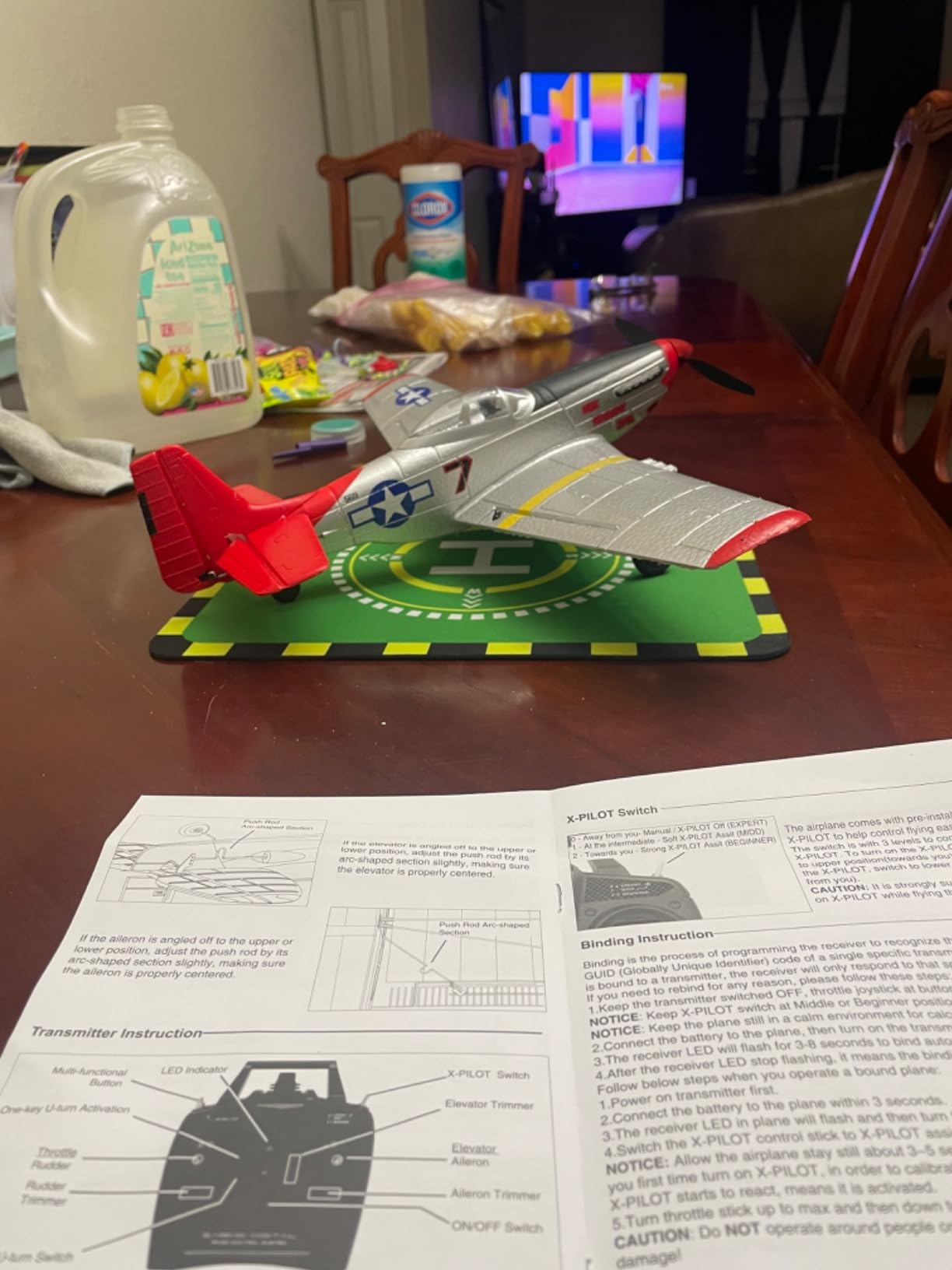 VOLANTEXRC RC Plane 4 Channel P51D Mustang Remote Control Airplane Fighter RTF with 6-Axis Gyro, 3 Modes Easy to Fly, 2.4GHz Radio Controlled Aircraft for Beginners & Adults (Blue) customer photo 2