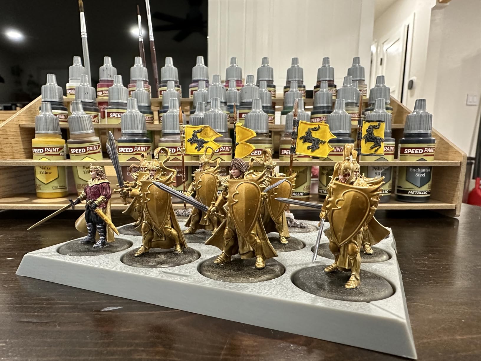 The Army Painter Speedpaint 2.0 Metallics Set Combo, 10 Bottles of Non Toxic Metal Contrast Acrylic Model Paint 18ml, 1 Free Speedpaint Brush and 1 Basecoating Brush for Miniature Fantasy Wargaming customer photo 2