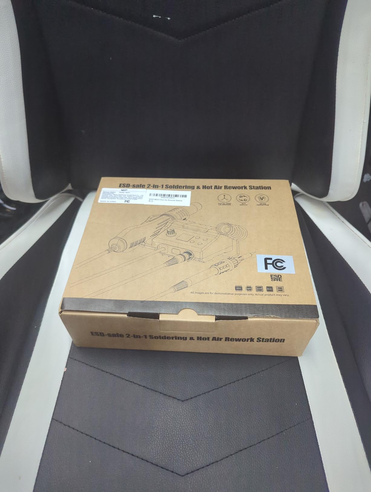 WEP 882D Soldering Iron Station 2-IN-1 SMD Hot Air Rework Station with 2 Spools Solder Wire, 5 Tips, 3 Nozzles customer photo 1