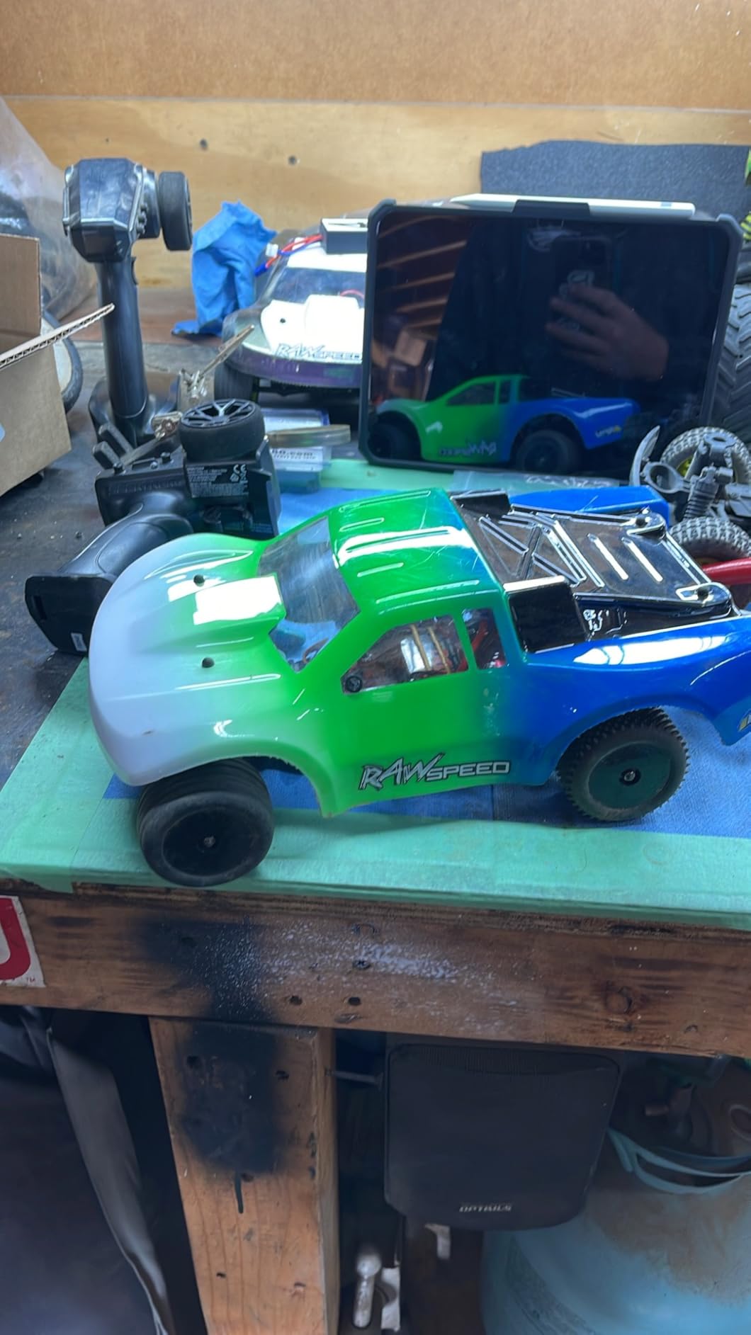 Preglued Tires and Wheels Front & Rear for Losi Mini-T 2.0 (Green Rims) customer photo 1