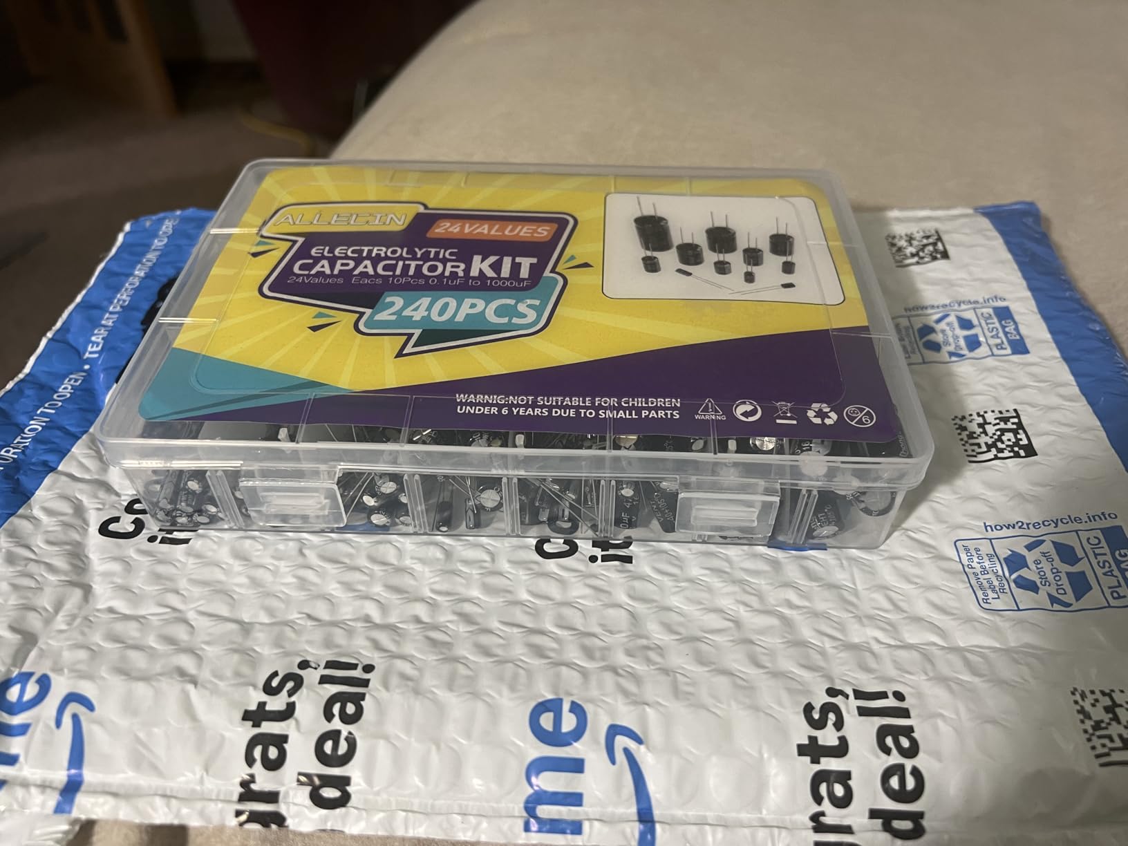 24 Values Electrolytic Capacitor Assortment Kit from 0.1uF to 1000uF 10V 16V 25V 50V in-line Aluminum Capacitors Set customer photo 2