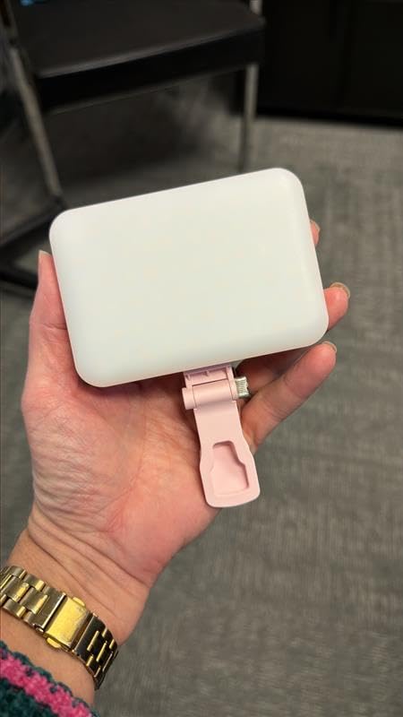 ALTSON 60 LED Portable Selfie Light Video Conference Lighting with Clip & Camera Tripod Adapter Rechargeable 2200mAh CRI 97+, 3 Light Modes for Phone iPhone Webcam Laptop Photo Makeup customer photo 1