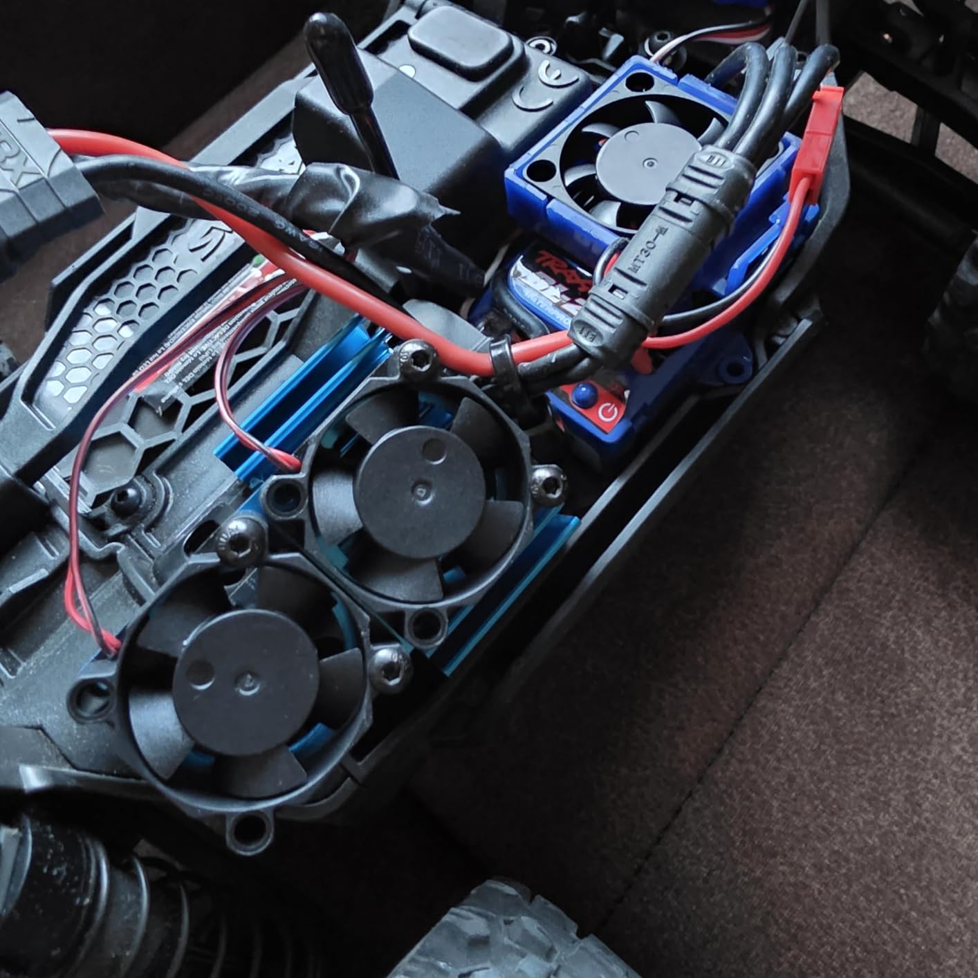 VXL-3s ESC Cooling Fan and Motor Dual Fan Set Compatible with Traxxas Slash 4x4 Stampede 4x4 Rustler 4x4 Hoss 4×4 Velineon VXL 3s Heat Sink customer photo 1