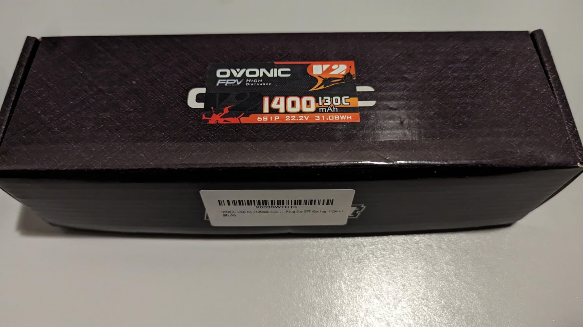 OVONIC 130C 6S 1400mah Lipo Battery 22.2V Pack with XT60 Plug for FPV Racing(2pcs) customer photo 1