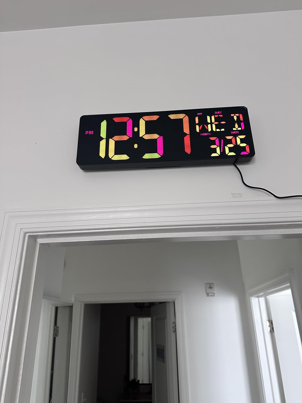 Large Digital Wall Clock Large Display 17.2