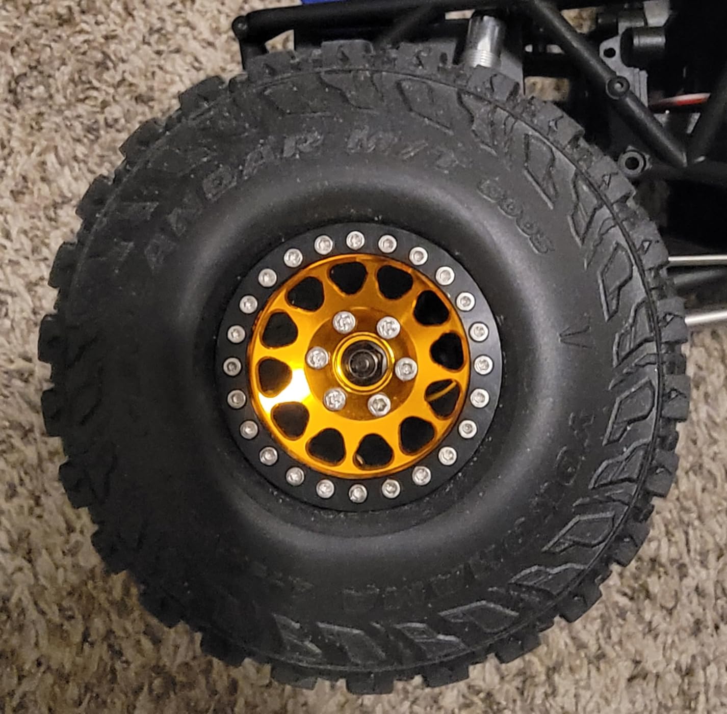 1.9 Inch Aluminum Alloy Beadlock Wheel Rim Hub 4pcs Suit for 1:10 RC Crawler Axial SCX10 SCX10 II TRX4 RC4WD D90(Grey 4 PCS) customer photo 1