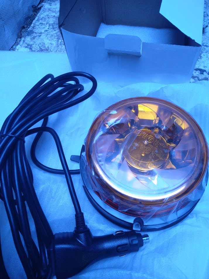 1Pcs Led Beacon Light Yellow Strobe Lights for Trucks 12V 24V Orange Beacon Light Rotating Beacon with 6 Modes for Car Truck UTV SUV Tractor Forklift Golf Cart Trailer customer photo 1