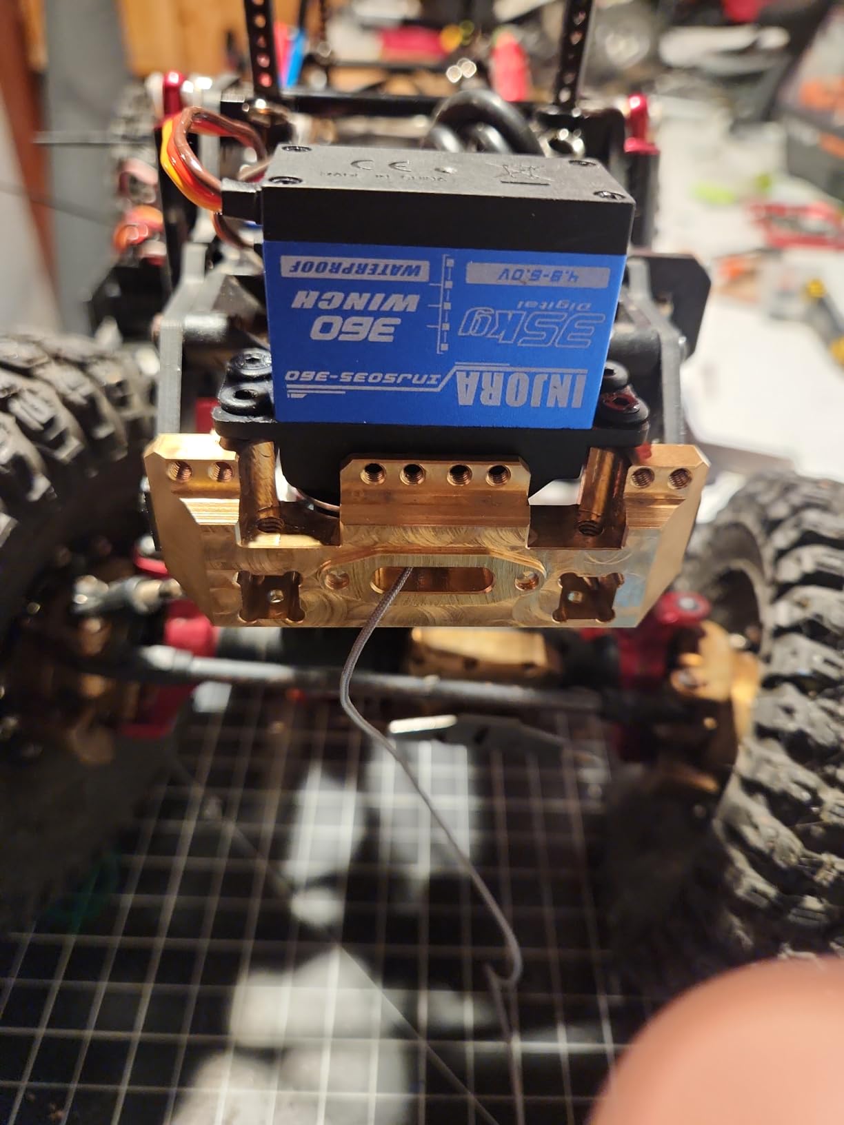 INJORA 35KG Digital Winch Servo with 19mm*11mm Winch Spool Kit for SCX10 PRO, Waterproof 360 Rotation 23T(19mm*11mm) customer photo 1